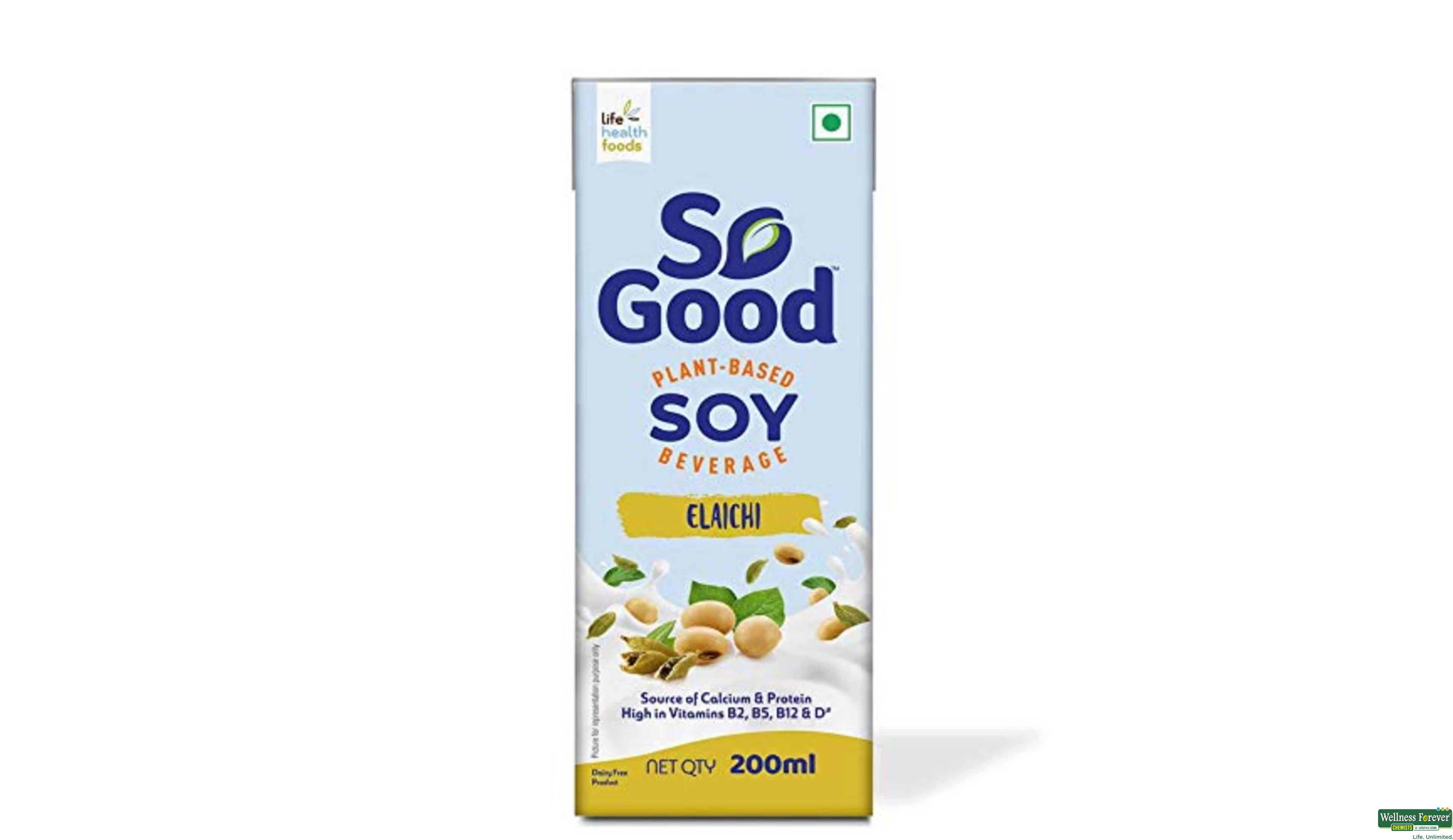 SO GOOD SOY ELAICHI 200ML- 1, 200ML, 