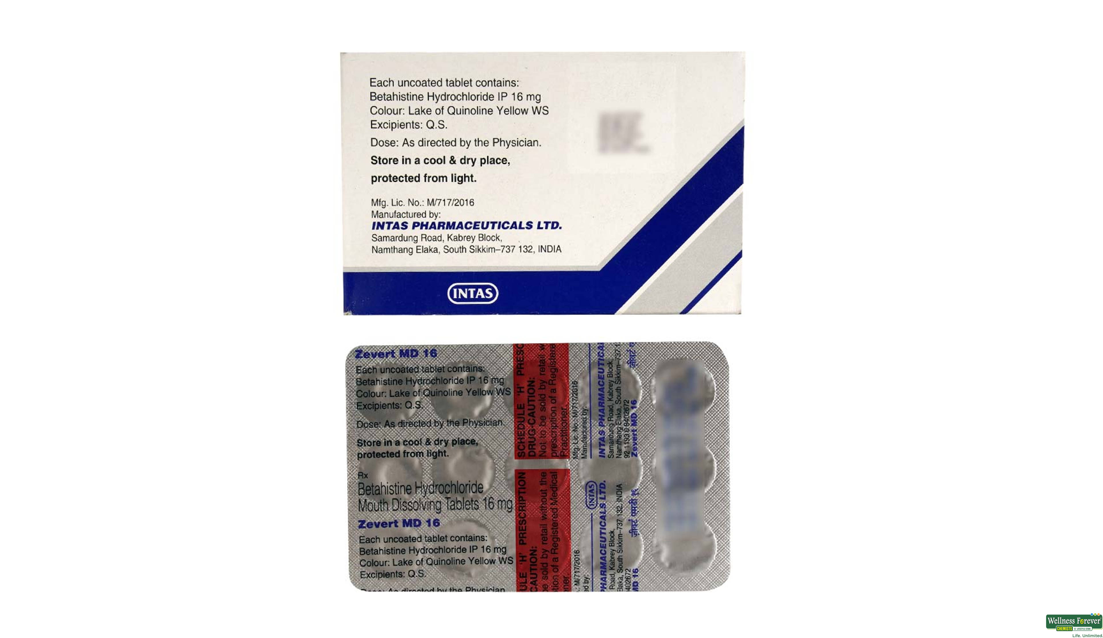 ZEVERT-MD 16MG 15TAB- 2, 15TAB, 