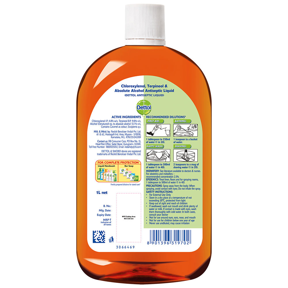 Buy Dettol Liquid Disinfectant Cleaner Lime Fresh For Home 1L