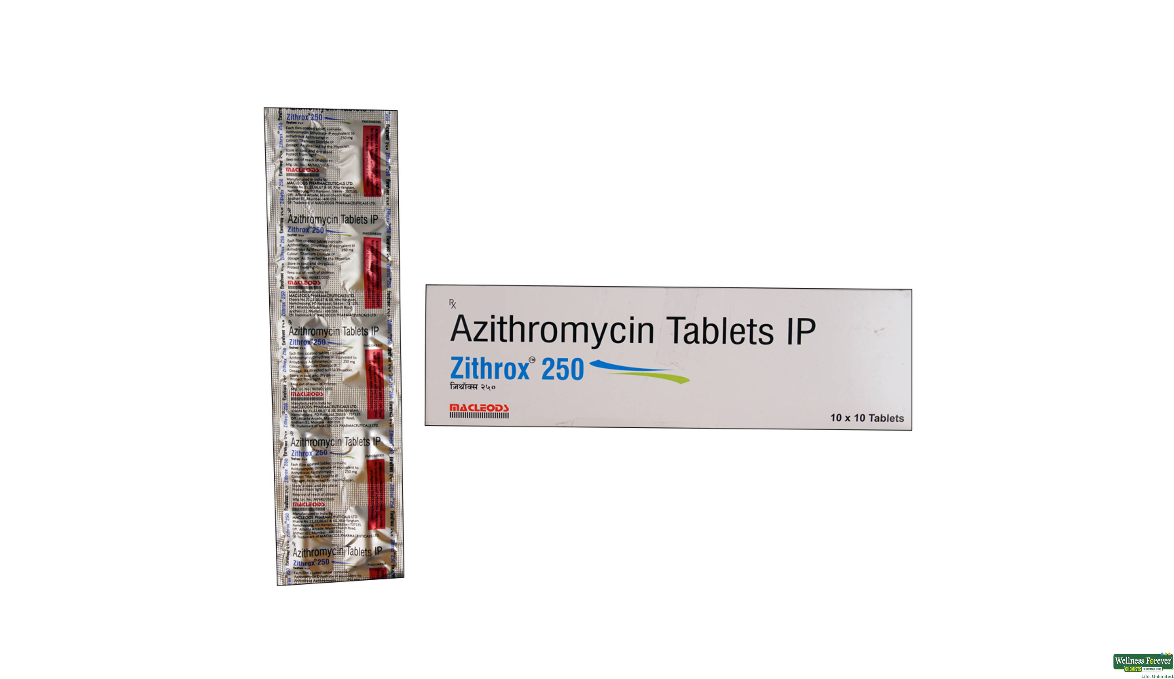 ZITHROX 250MG 10TAB- 1, 10TAB, 