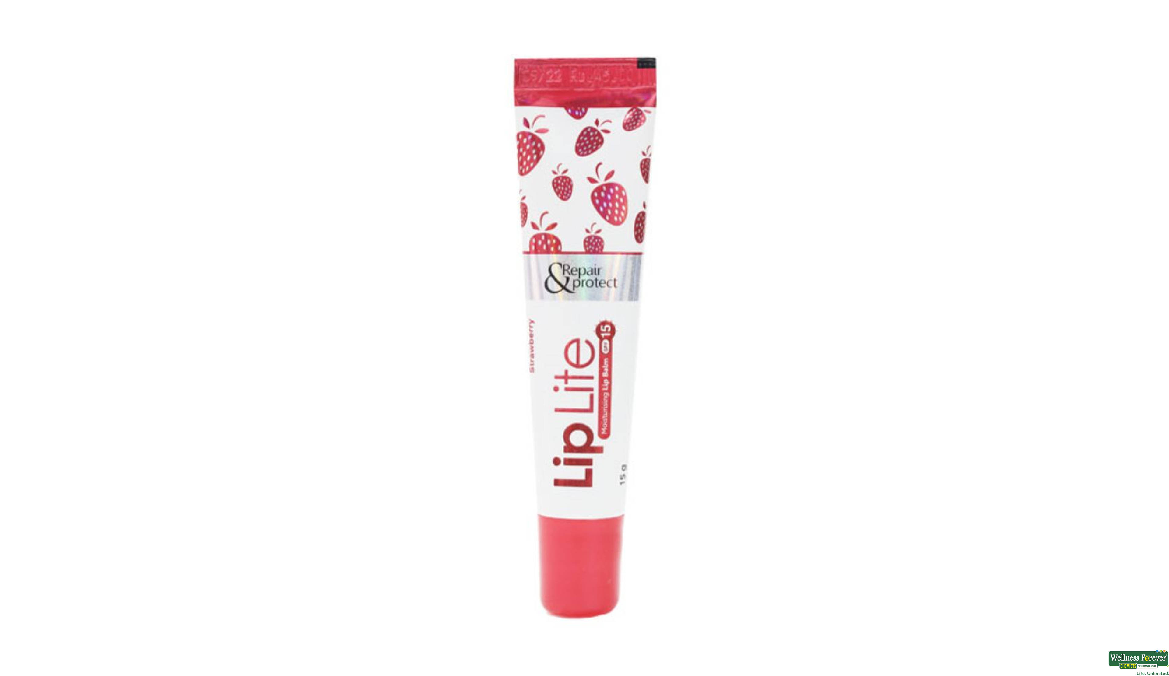 LIPLITE SPF15 LIP BALM STRAWBERRY 15GM- 1, 15GM, 