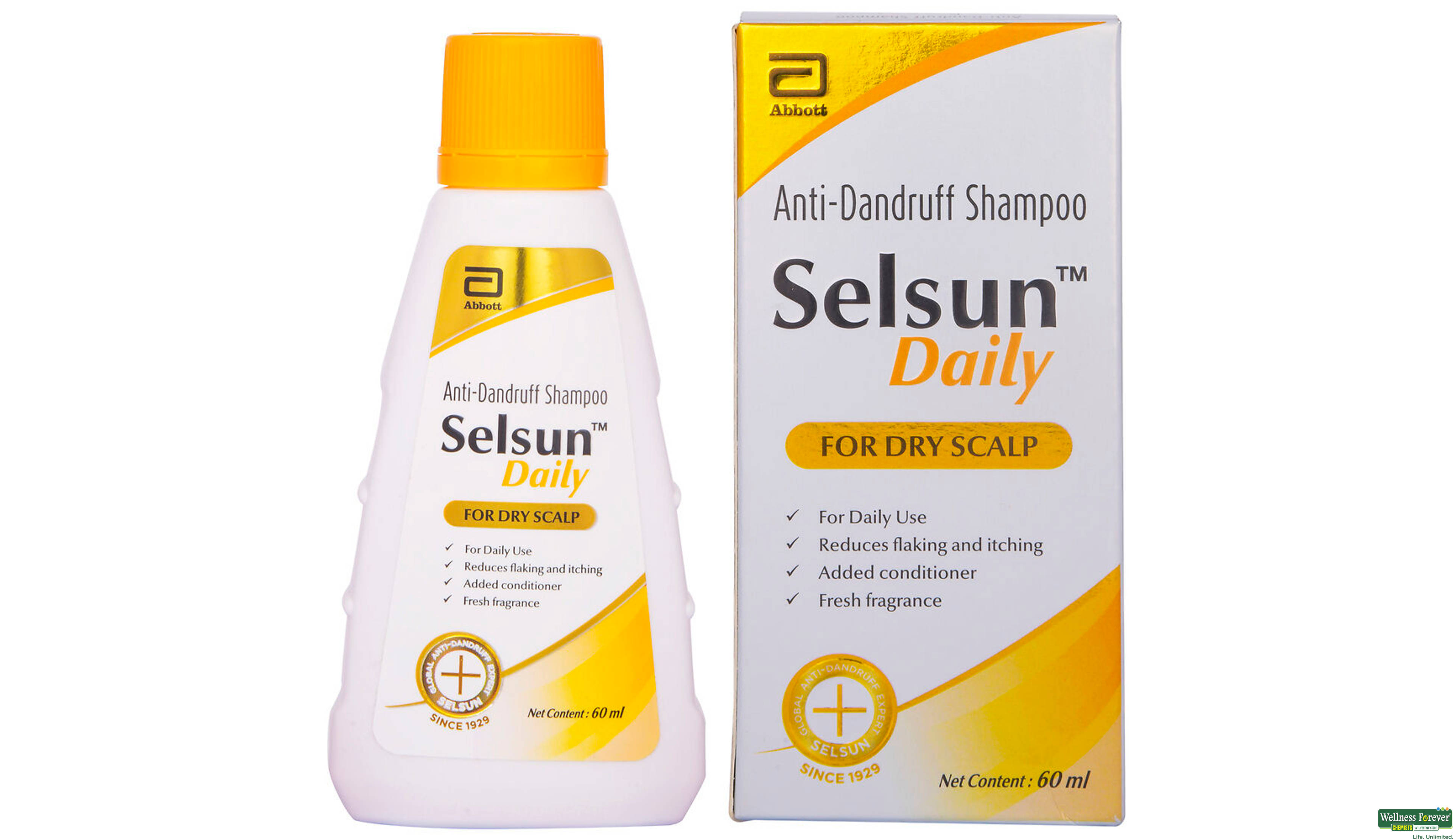 SELSUN-DAILY ANTI/DANDRUFF SHMP 60ML- 1, 60ML, 