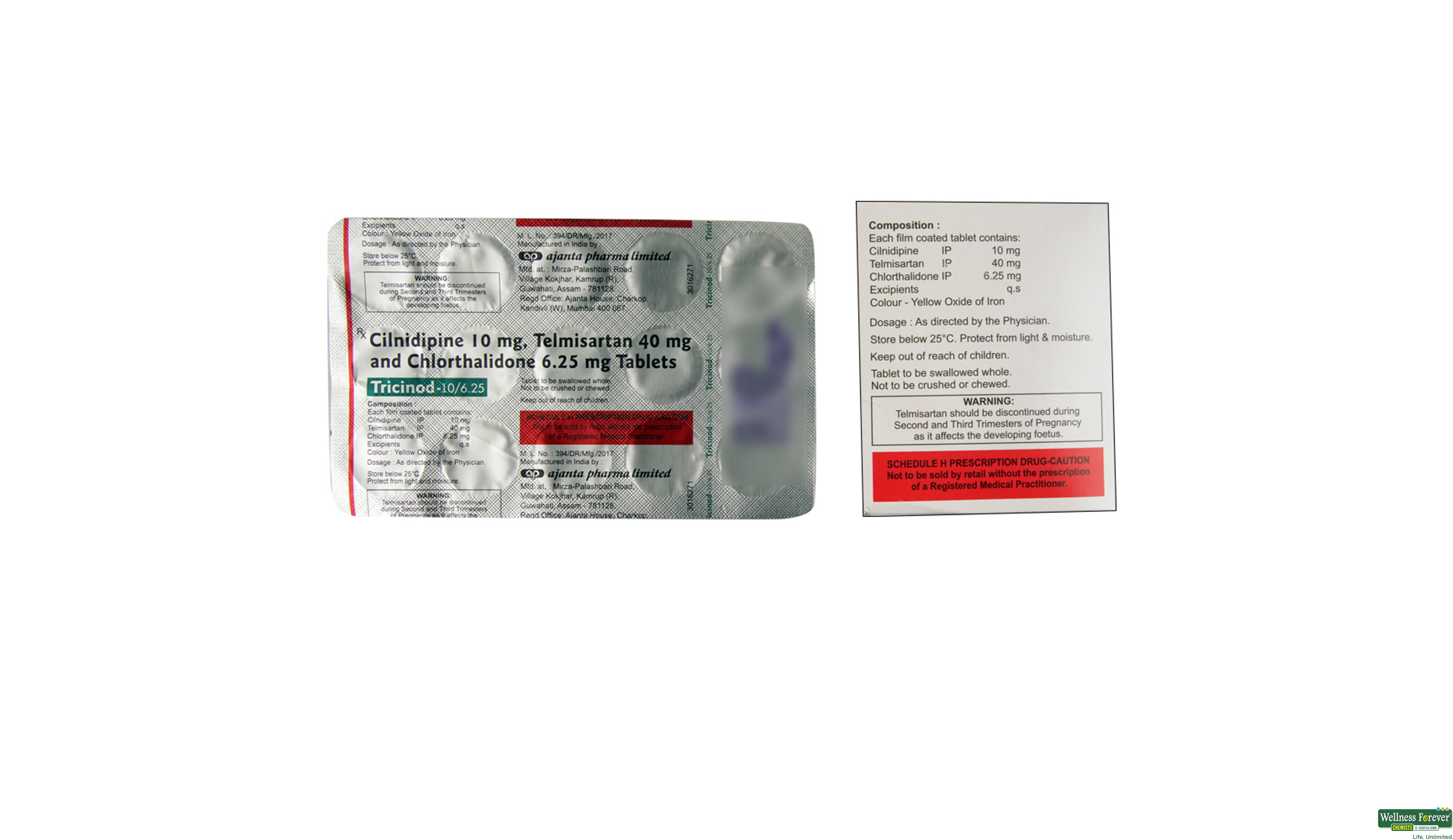 TRICINOD 10/6.25MG 15TAB- 2, 15TAB, 