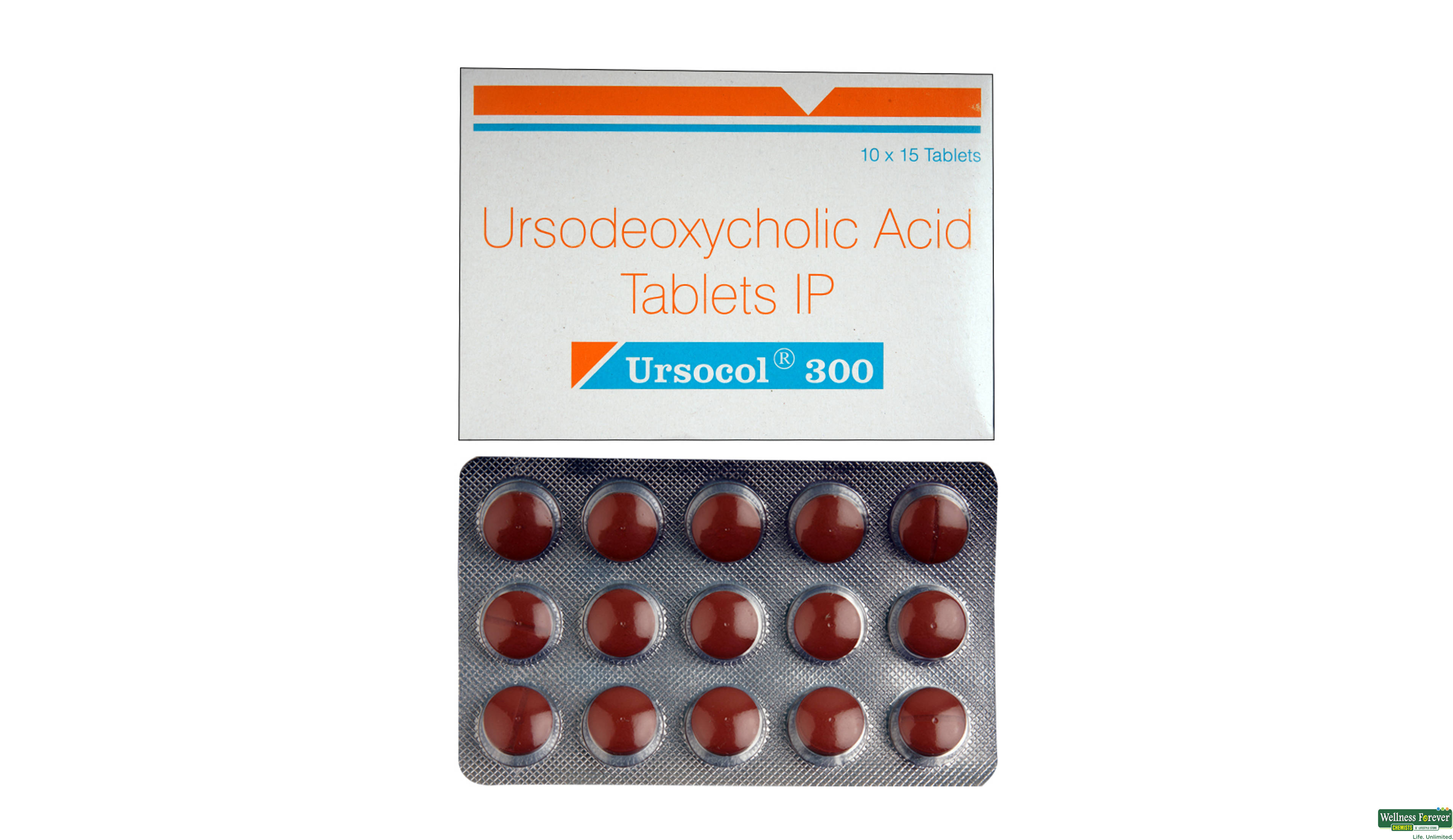 URSOCOL 300MG 15TAB- 1, 15TAB, 