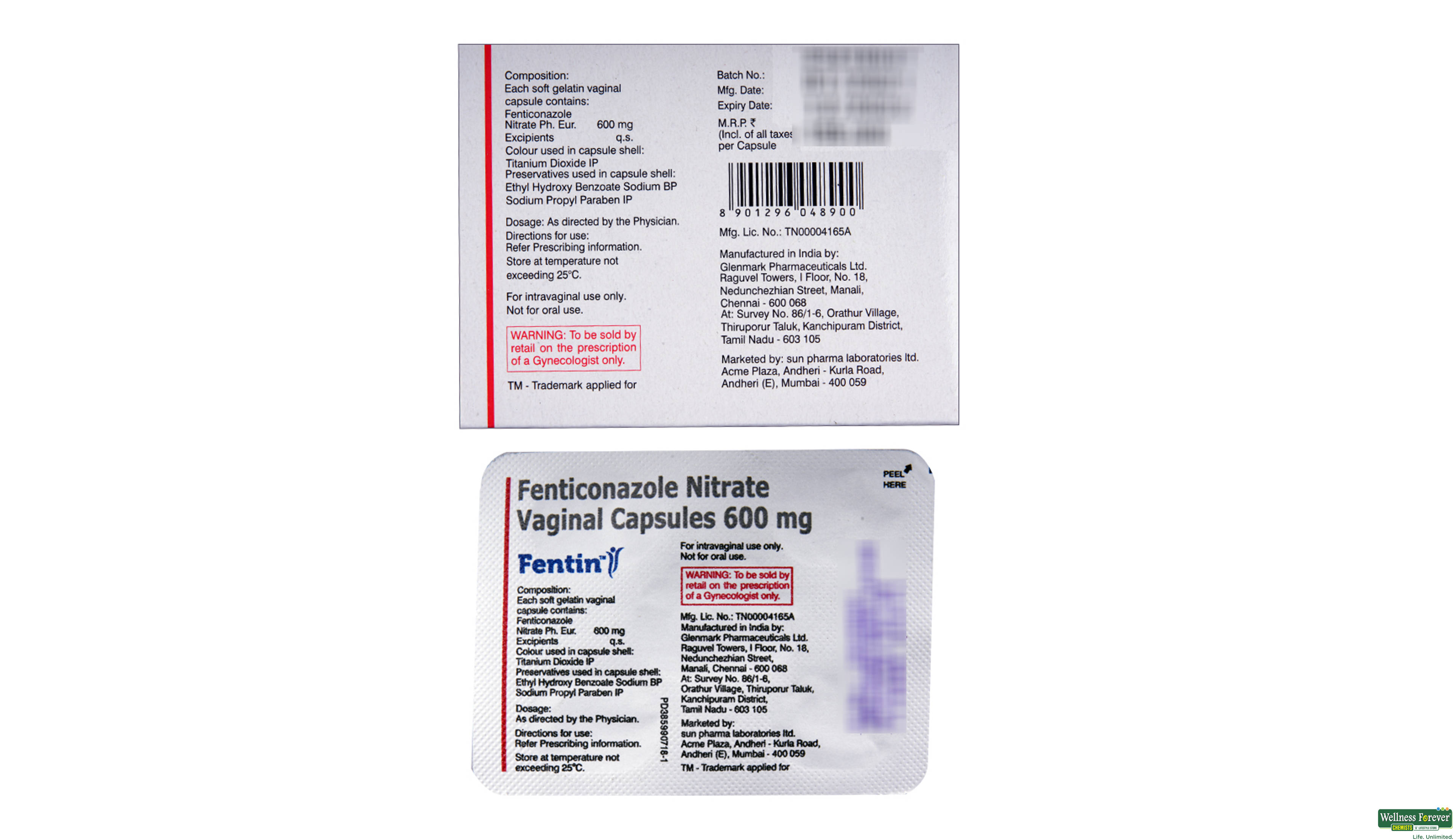 FENTIN 600MG 1CAP- 2, 1CAP, null