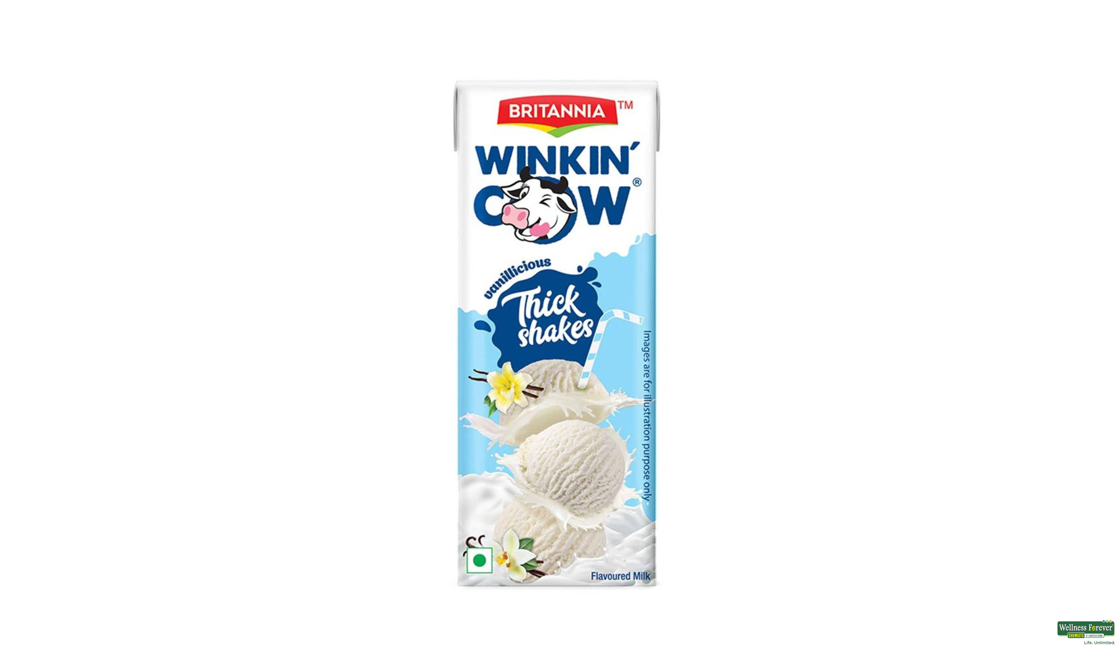 BRIT WINKIN COW MILK VANILLA 180ML- 1, 180ML, 