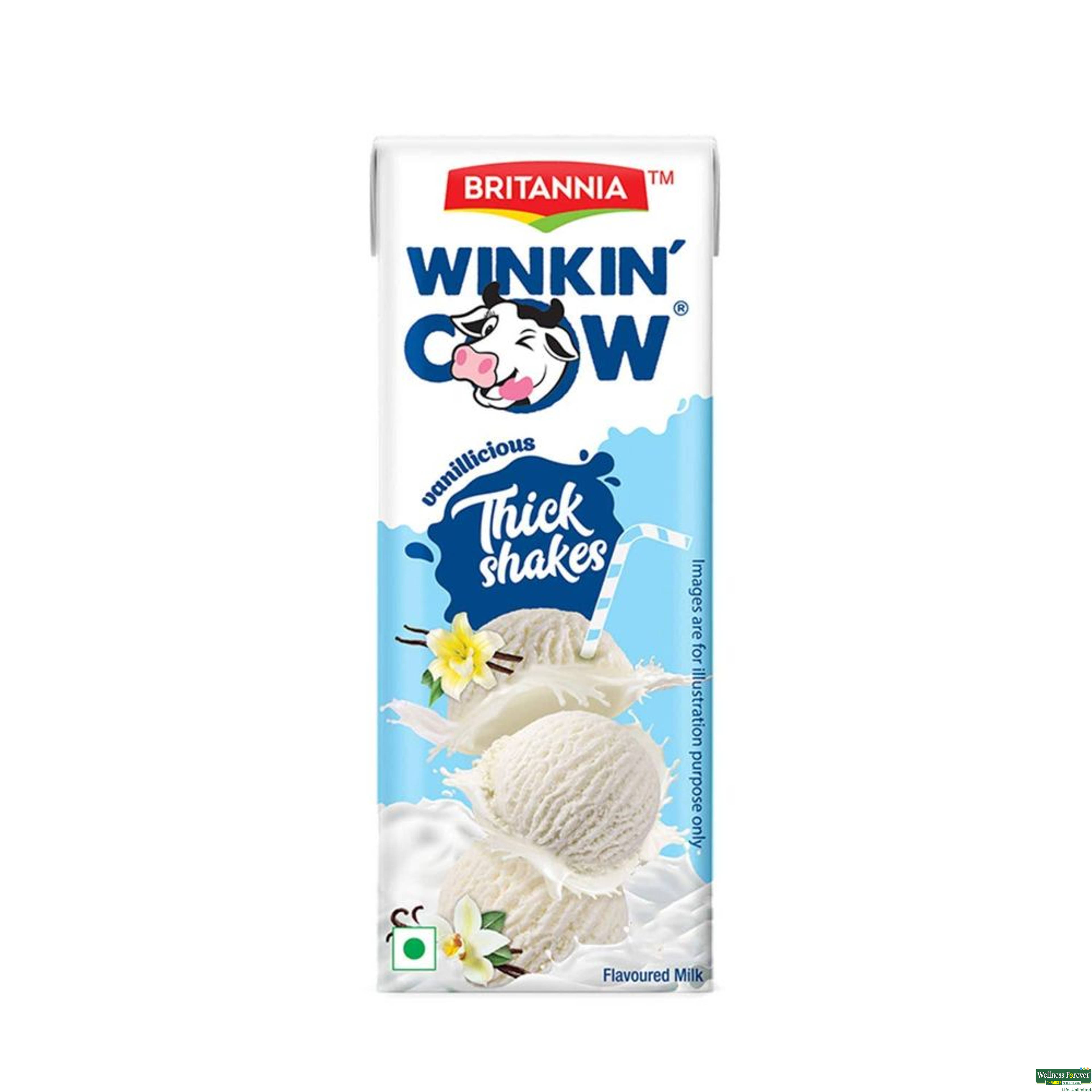 Britannia Winkin Cow Milk Thick Shake Vanilla 180ml-image
