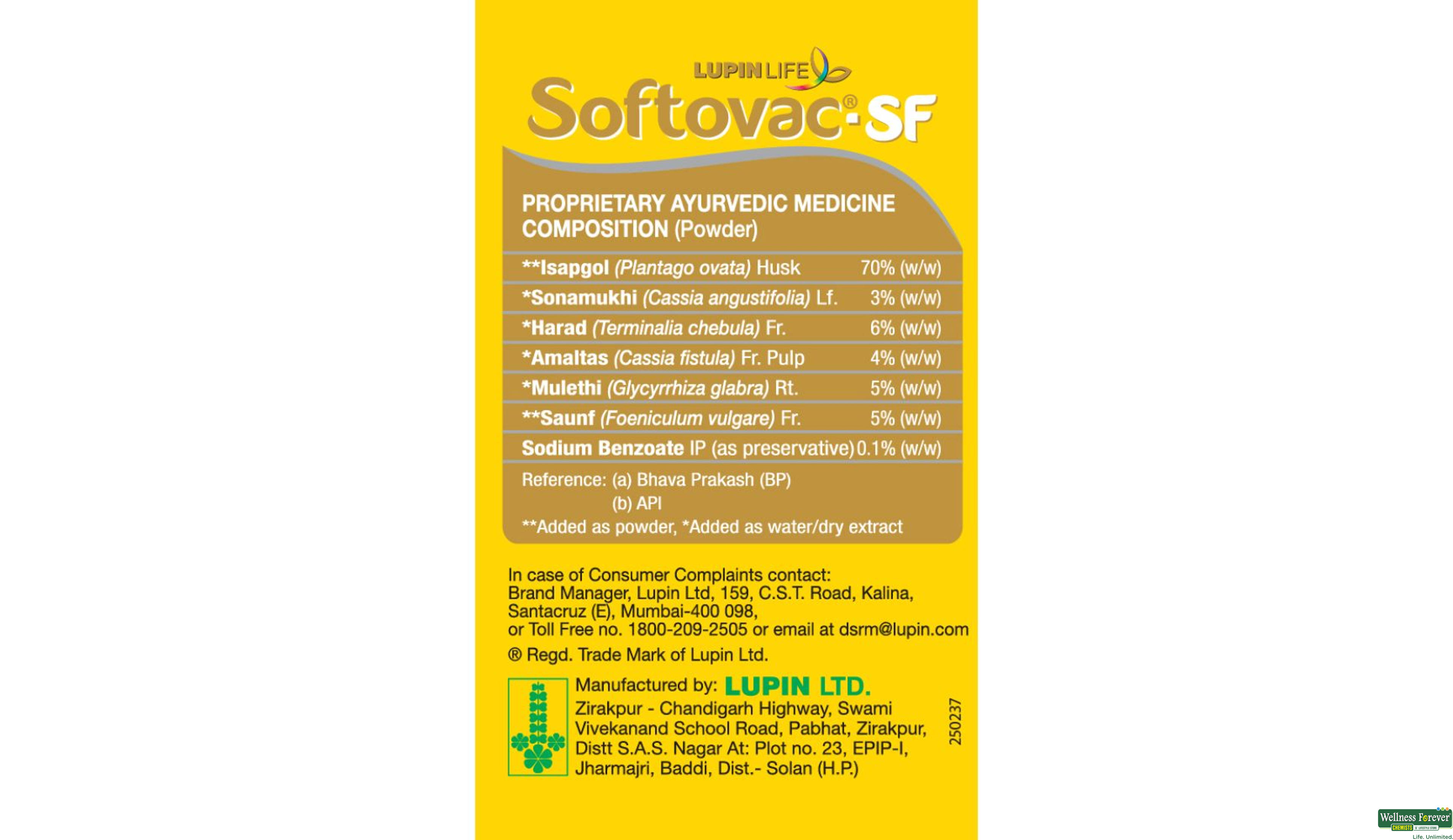 SOFTOVAC-SF POW 250GM- 3, 250GM, 