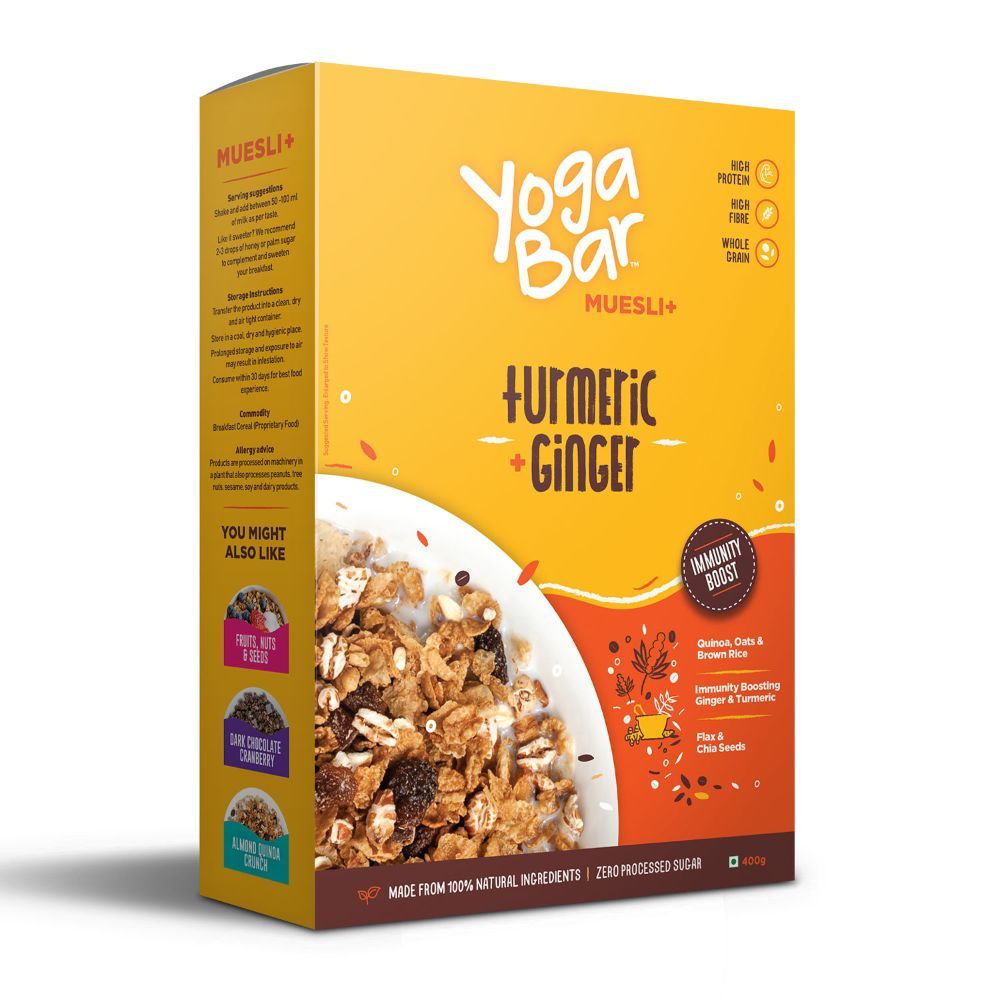 Buy Yogabar Turmeric and Ginger Wholegrain Breakfast Muesli, 400 g