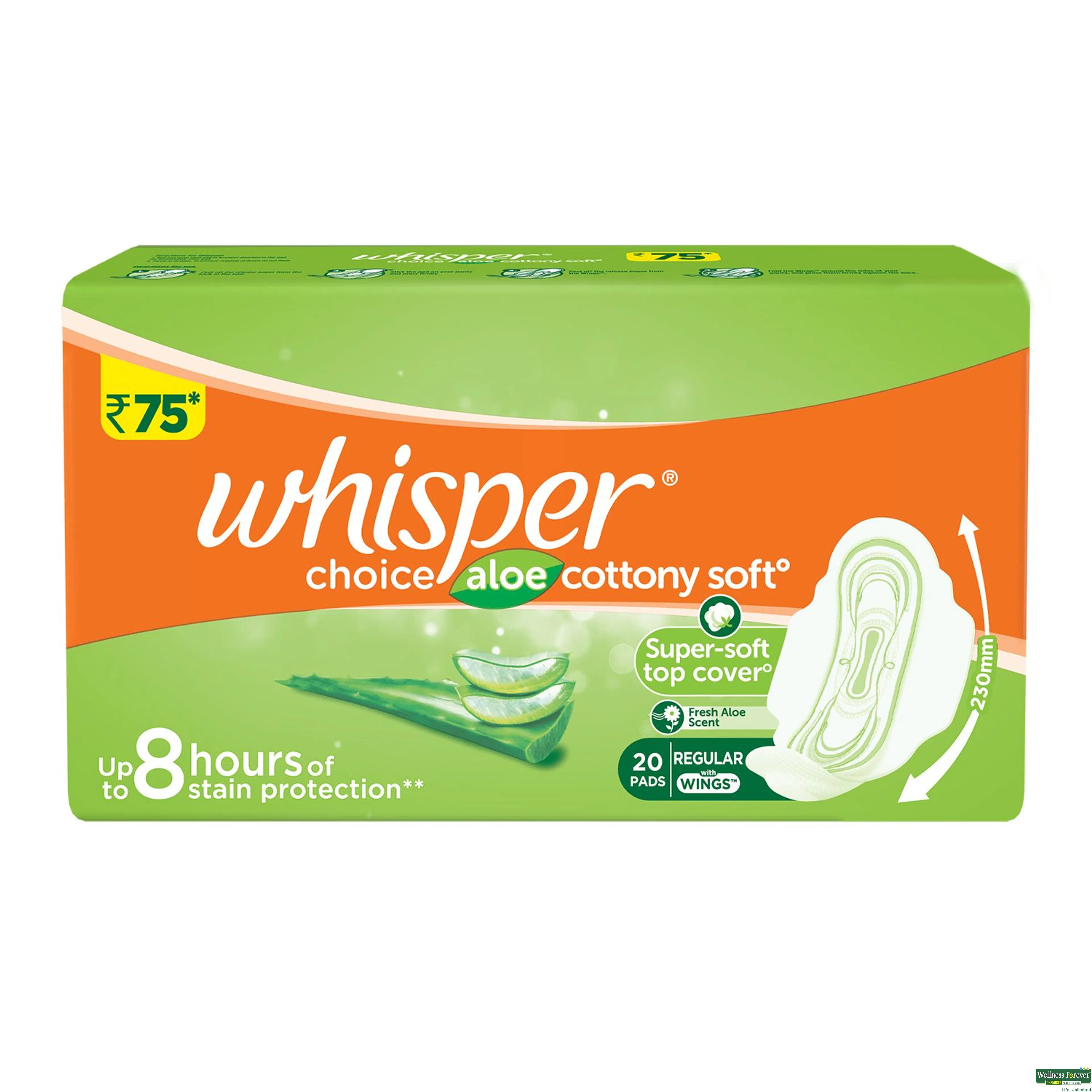 WHISPER SA/PADS CHOICE ALOEVERA 20PC-image