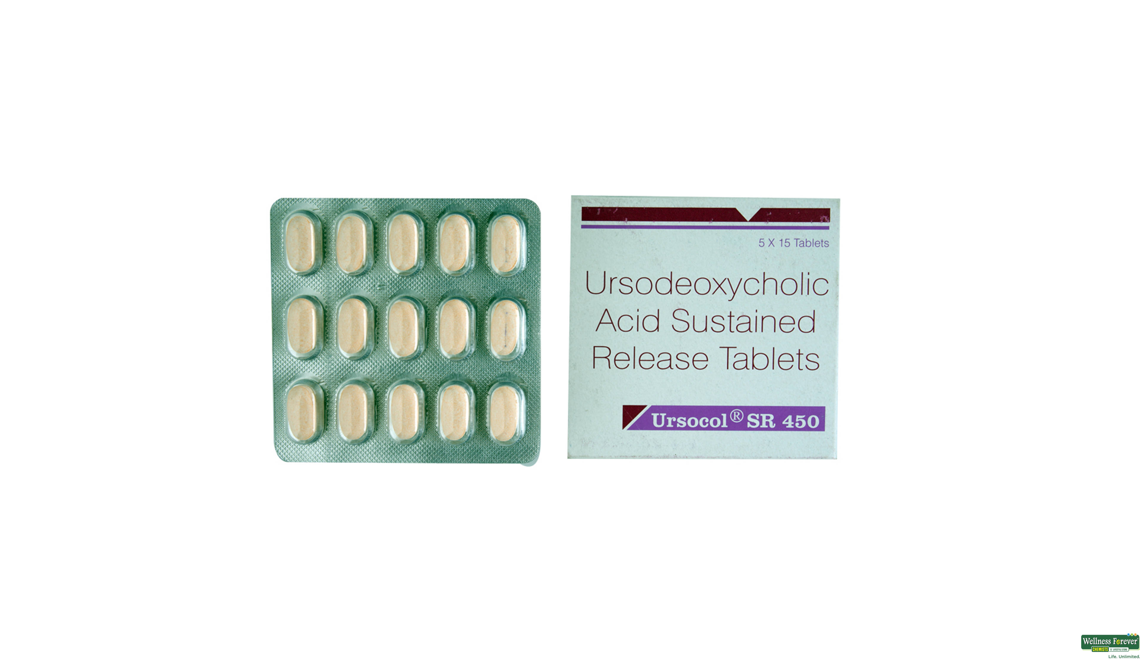 URSOCOL-SR 450MG 15TAB- 1, 15TAB, 