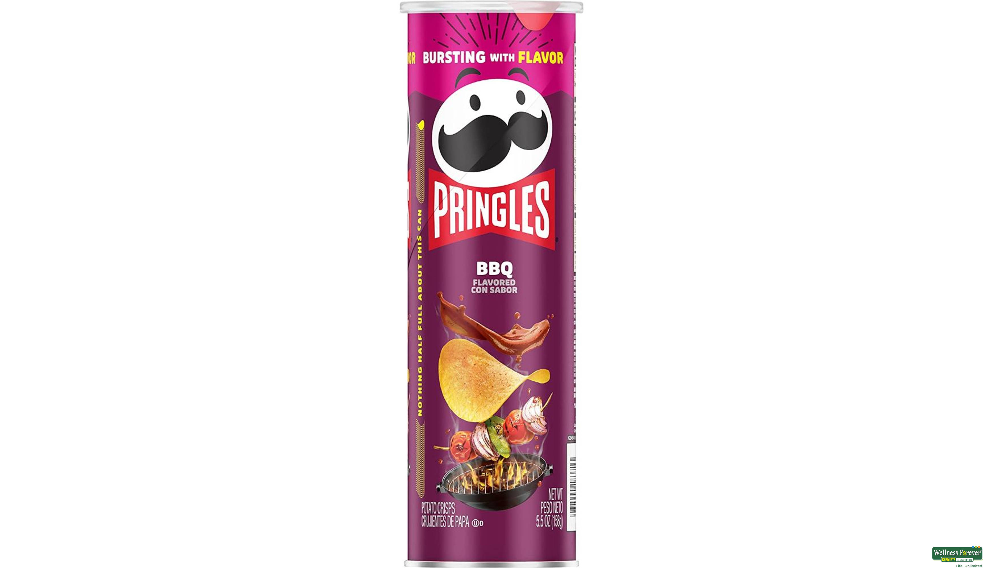 PRINGLES CHIPS MEMPHIS BBQ 158GM I- 1, 158GM, null