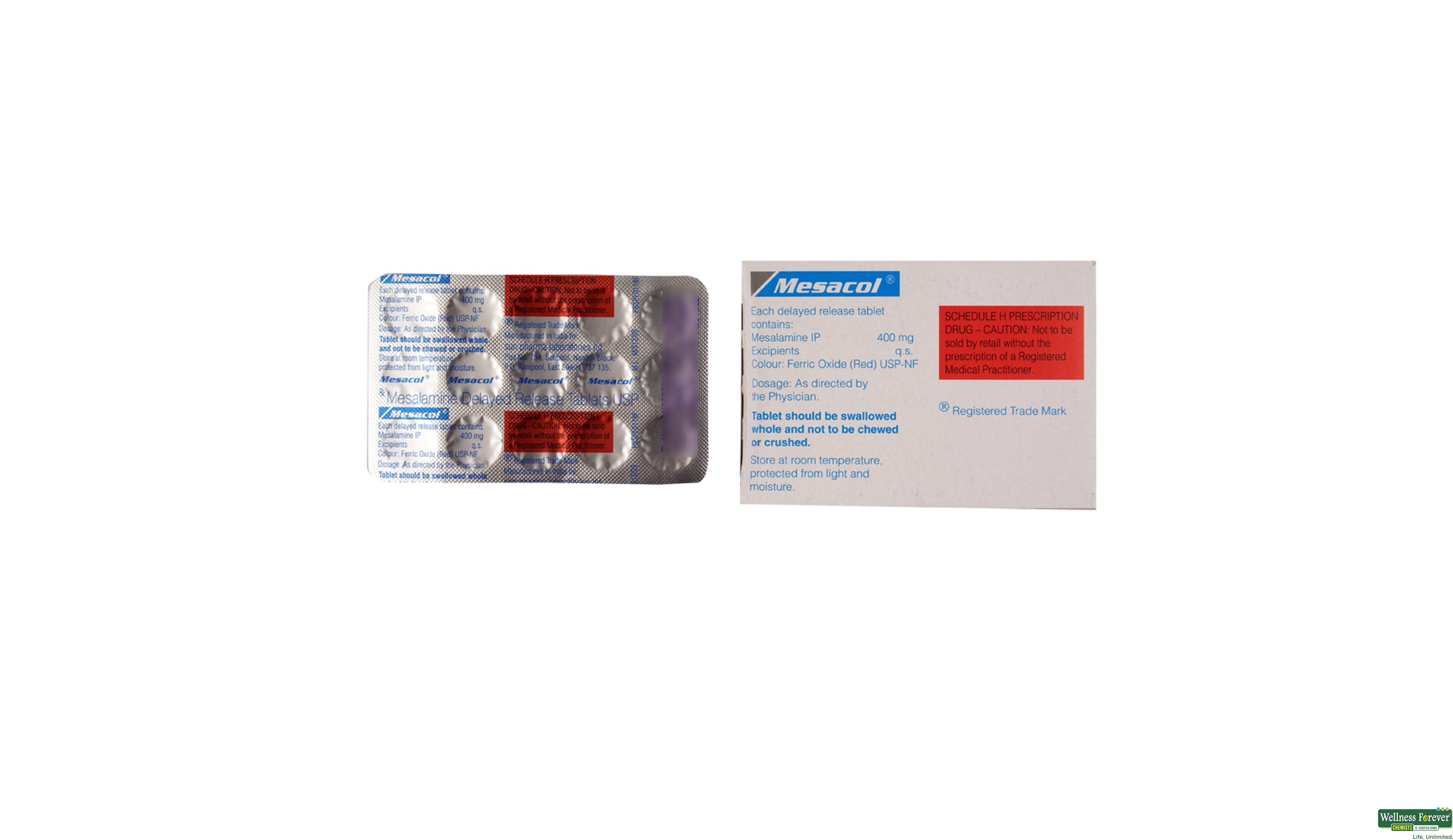 MESACOL 400MG 15TAB- 2, 15TAB, 