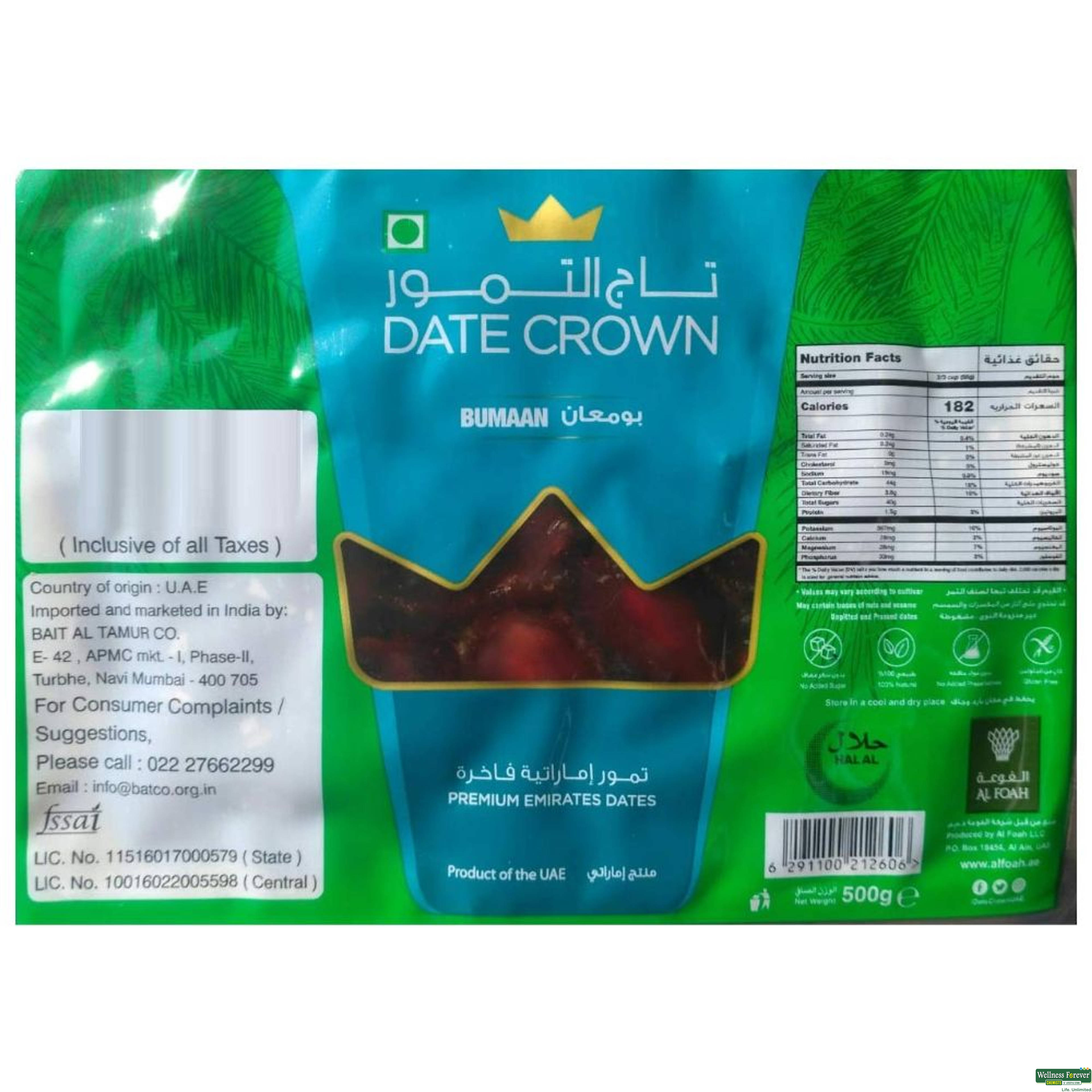 Date Crown Buman Dates, 500 g-image