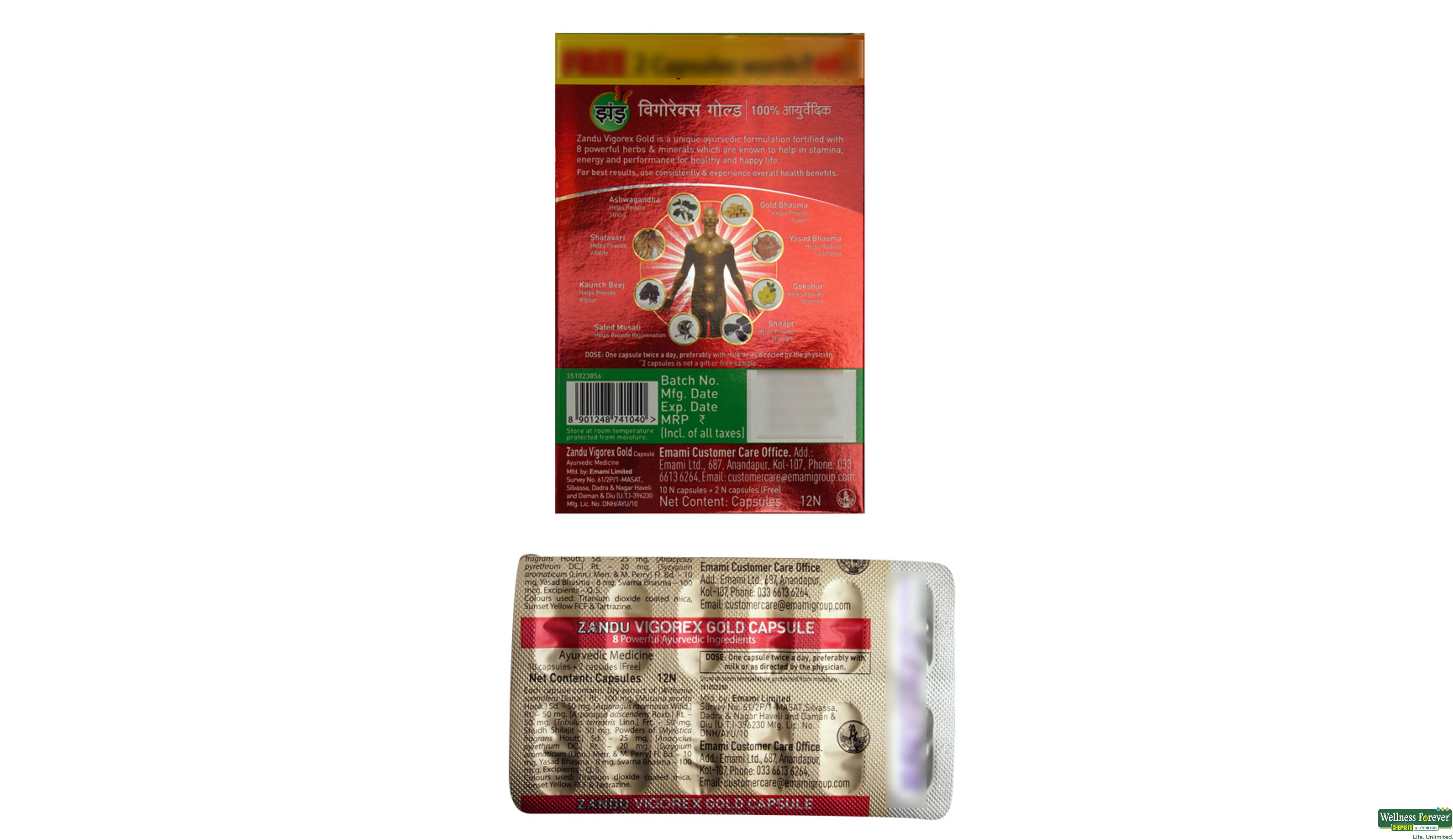 VIGOREX-GOLD ZANDU 10CAP- 2, 10CAP, 