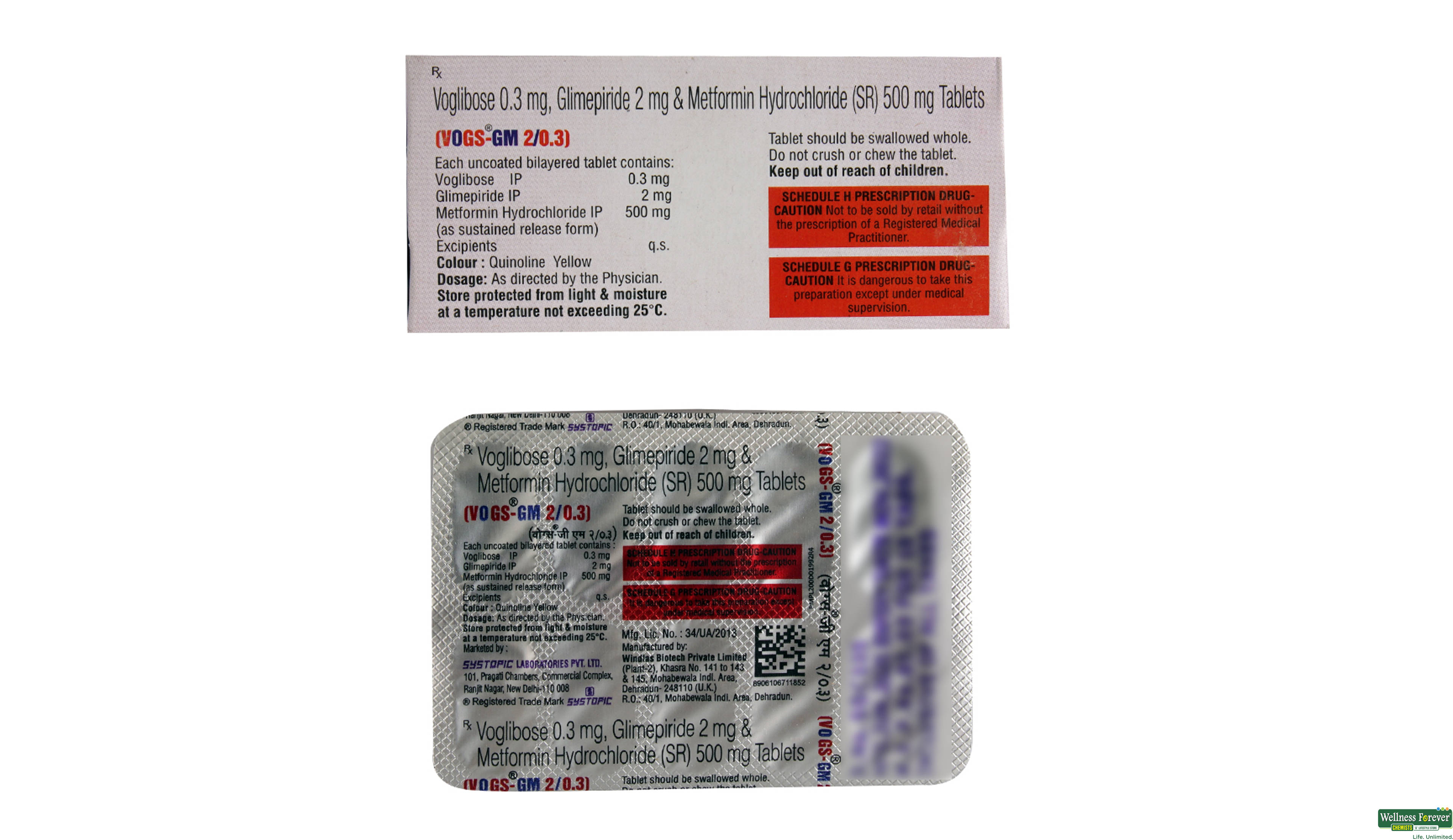 VOGS-GM 2/0.3MG 10TAB- 2, 10TAB, 