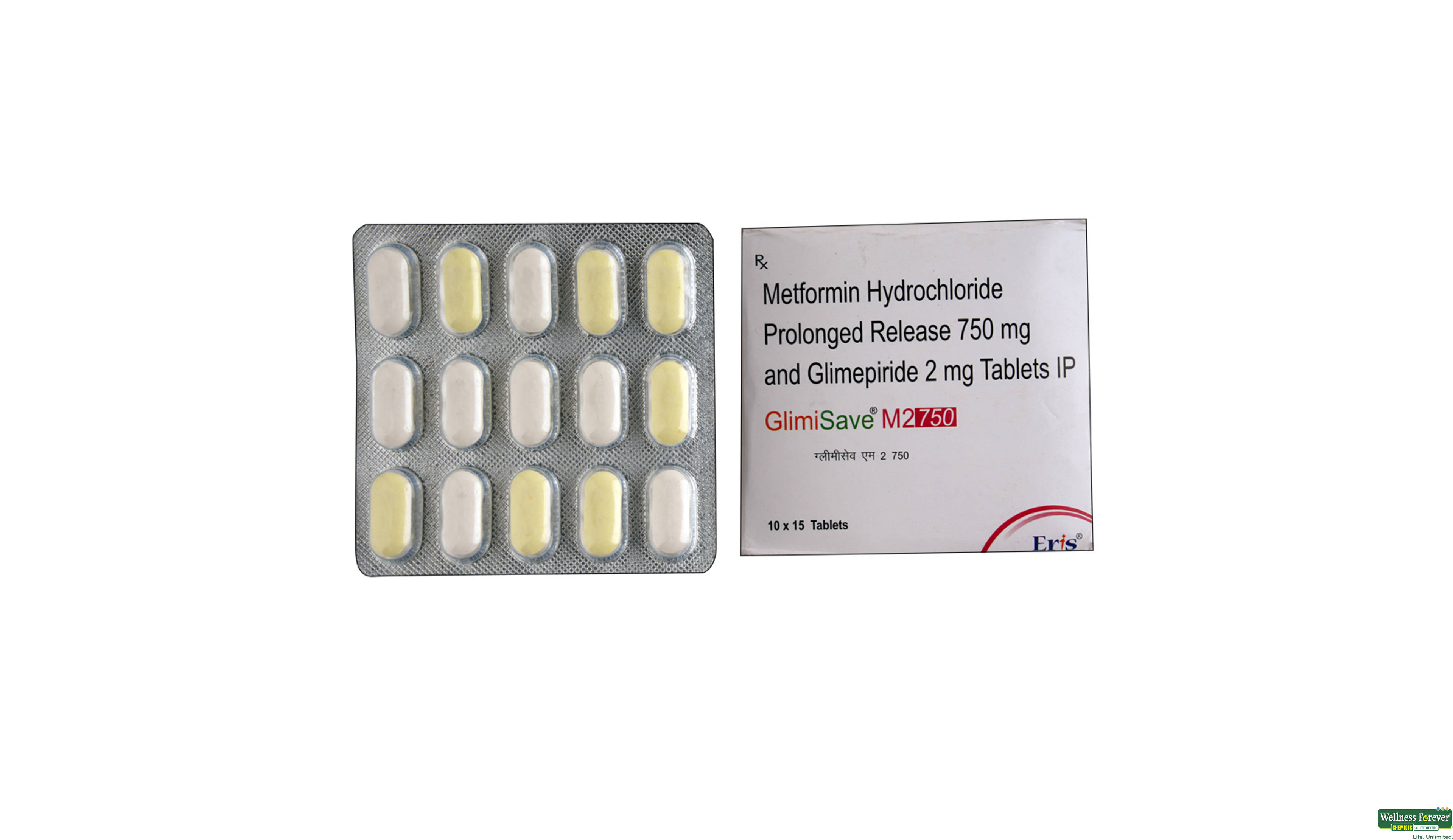 GLIMISAVE-M2/750MG 15TAB- 1, 15TAB, 