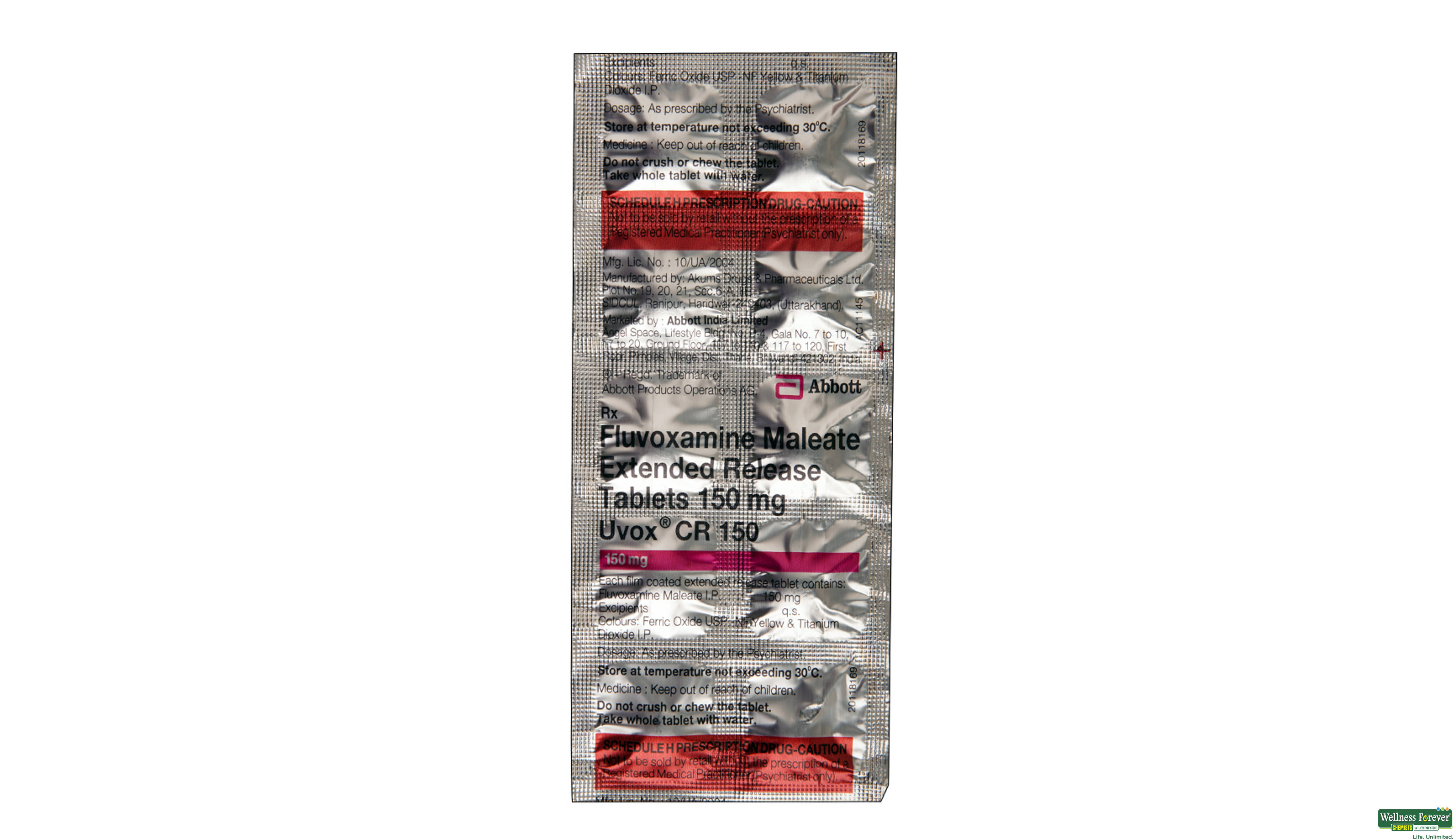UVOX-CR 150MG 10TAB- 1, 10TAB, 