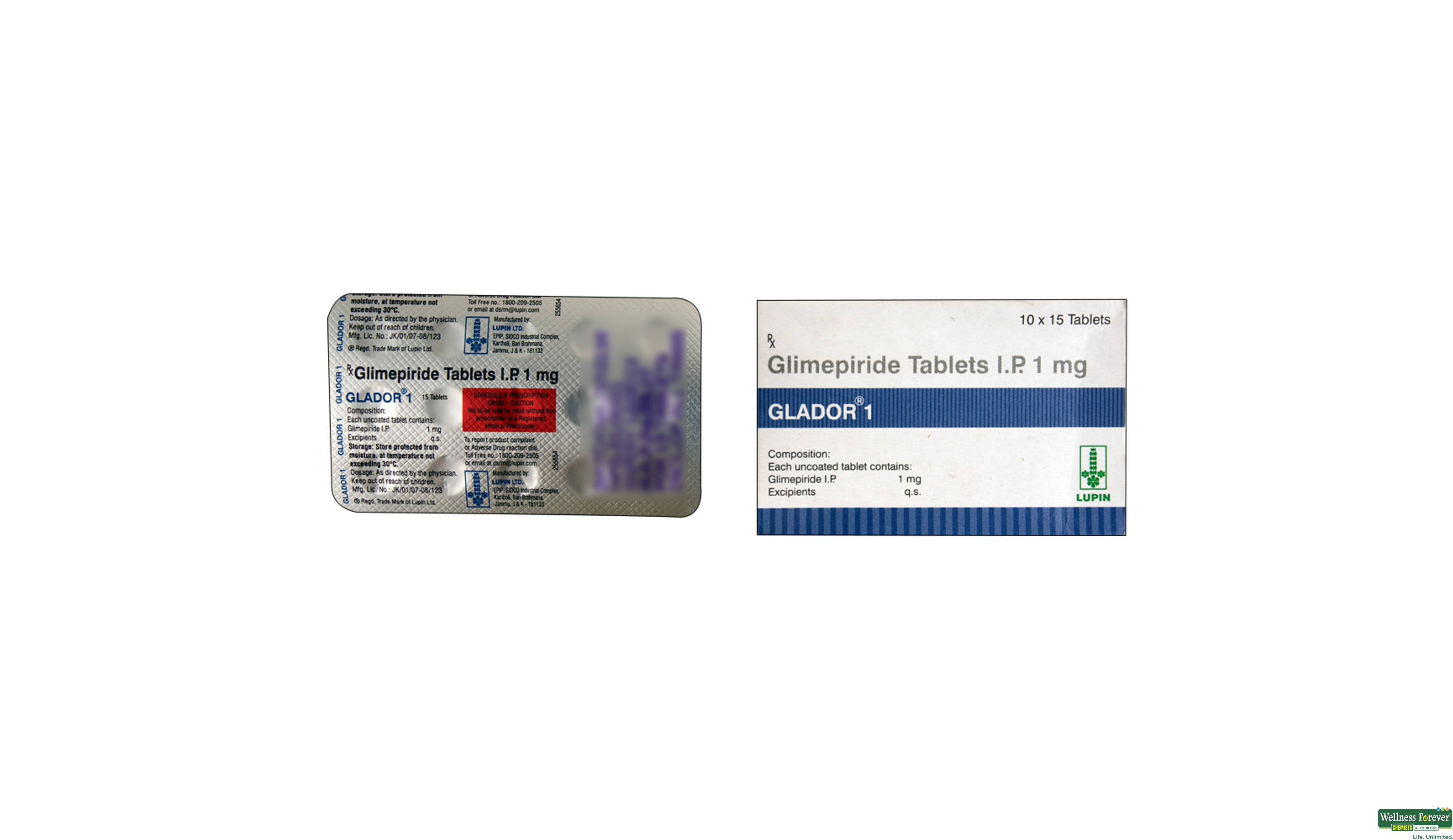 GLADOR 1MG 15TAB- 2, 15TAB, 