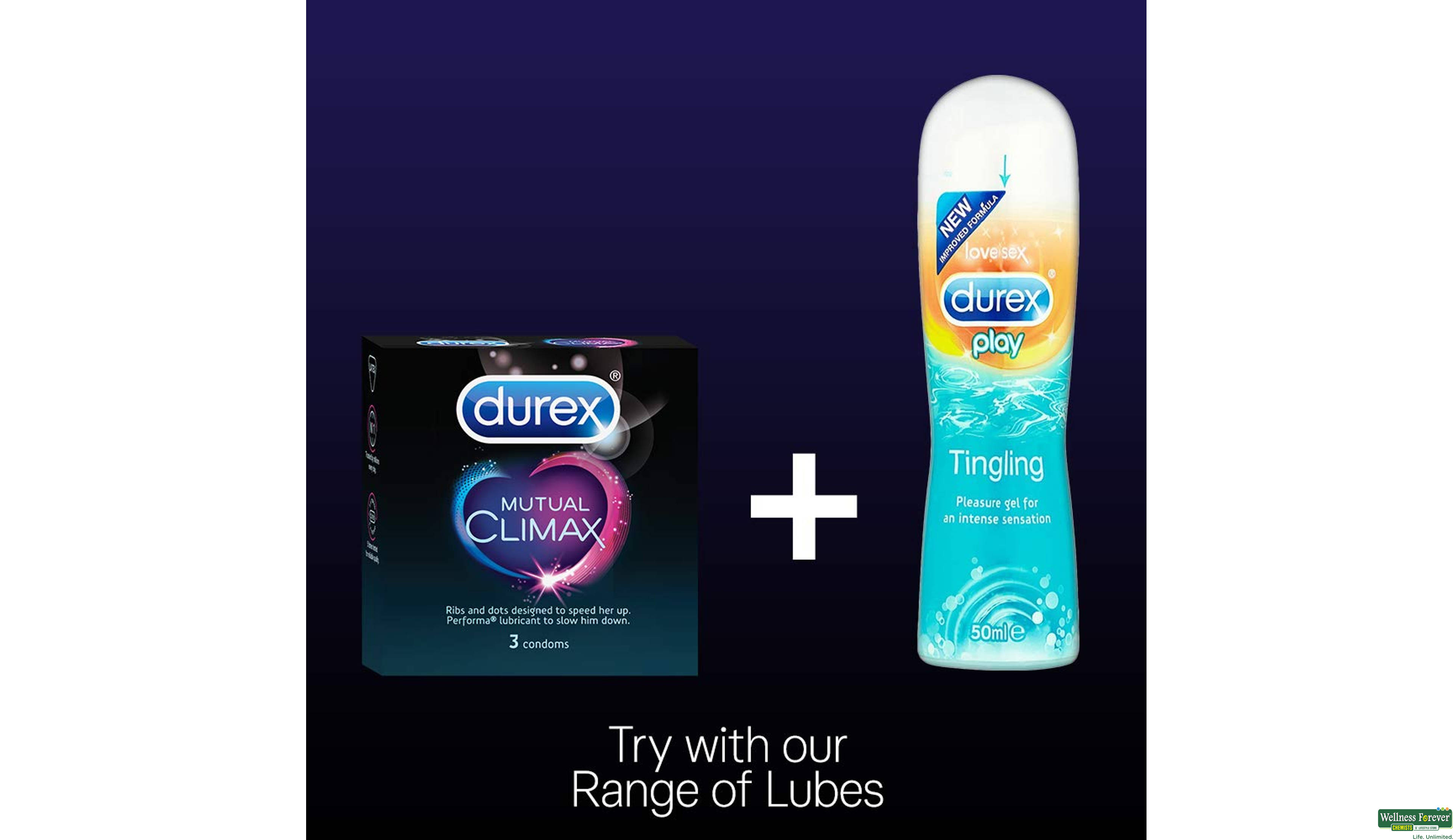 DUREX CONDOM MUTUAL CLIMAX 3PC- 4, 3PC, 
