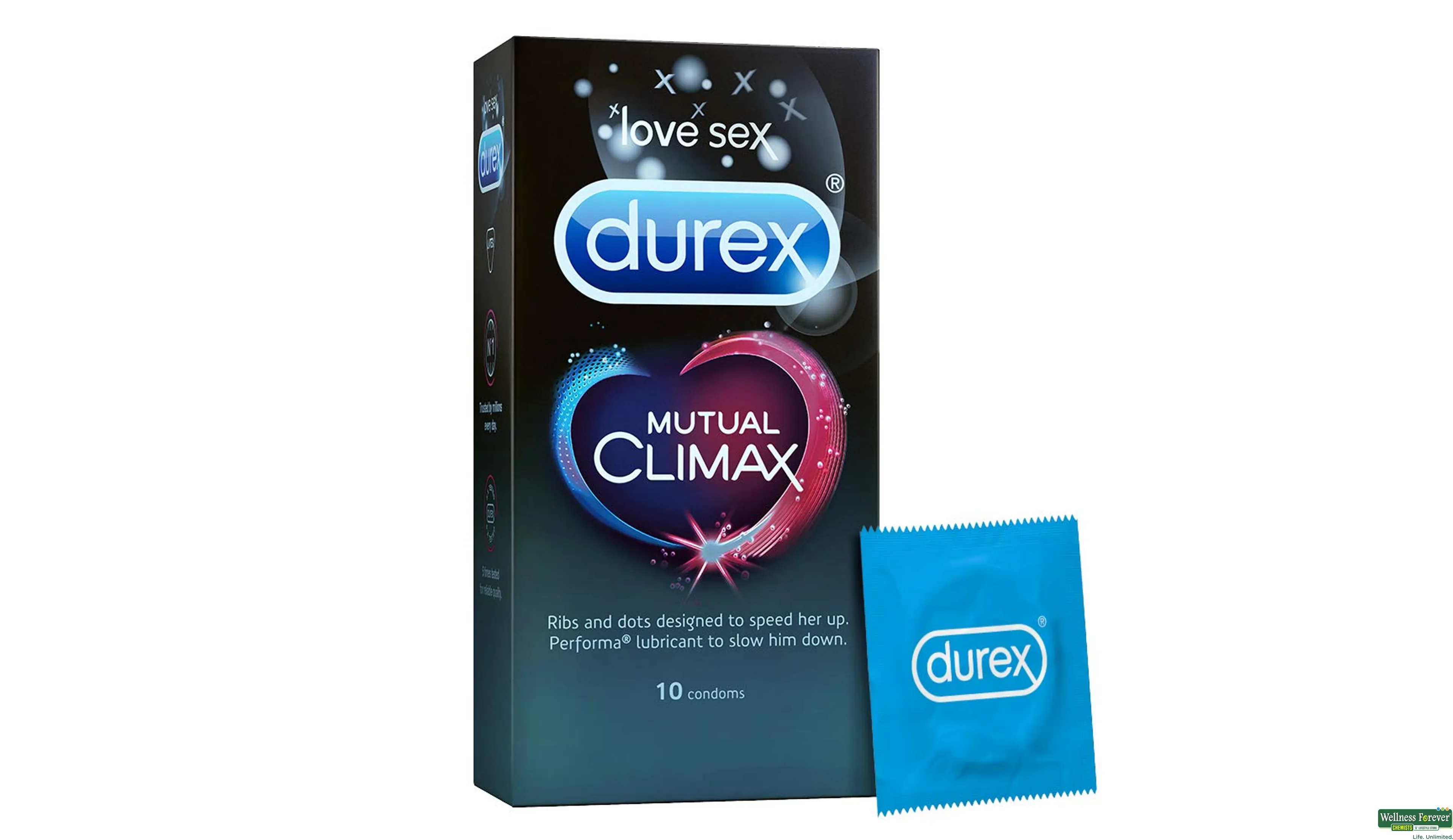 DUREX CONDOM MUTUAL CLIMAX 10PC- 1, 10PC, 