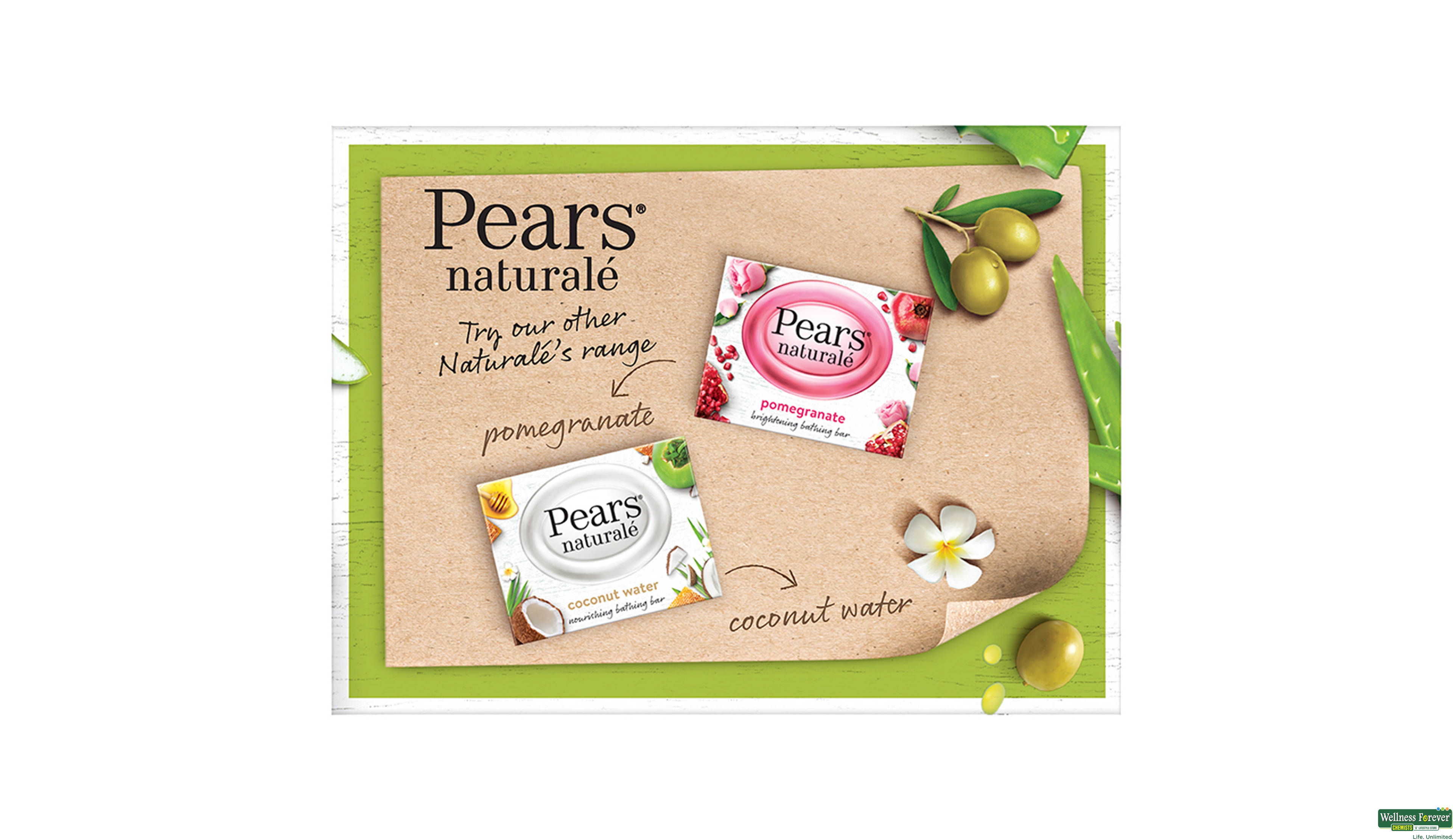 PEARS SOAP NATURALE/ALOE 3X125GM- 3, 125GM, 