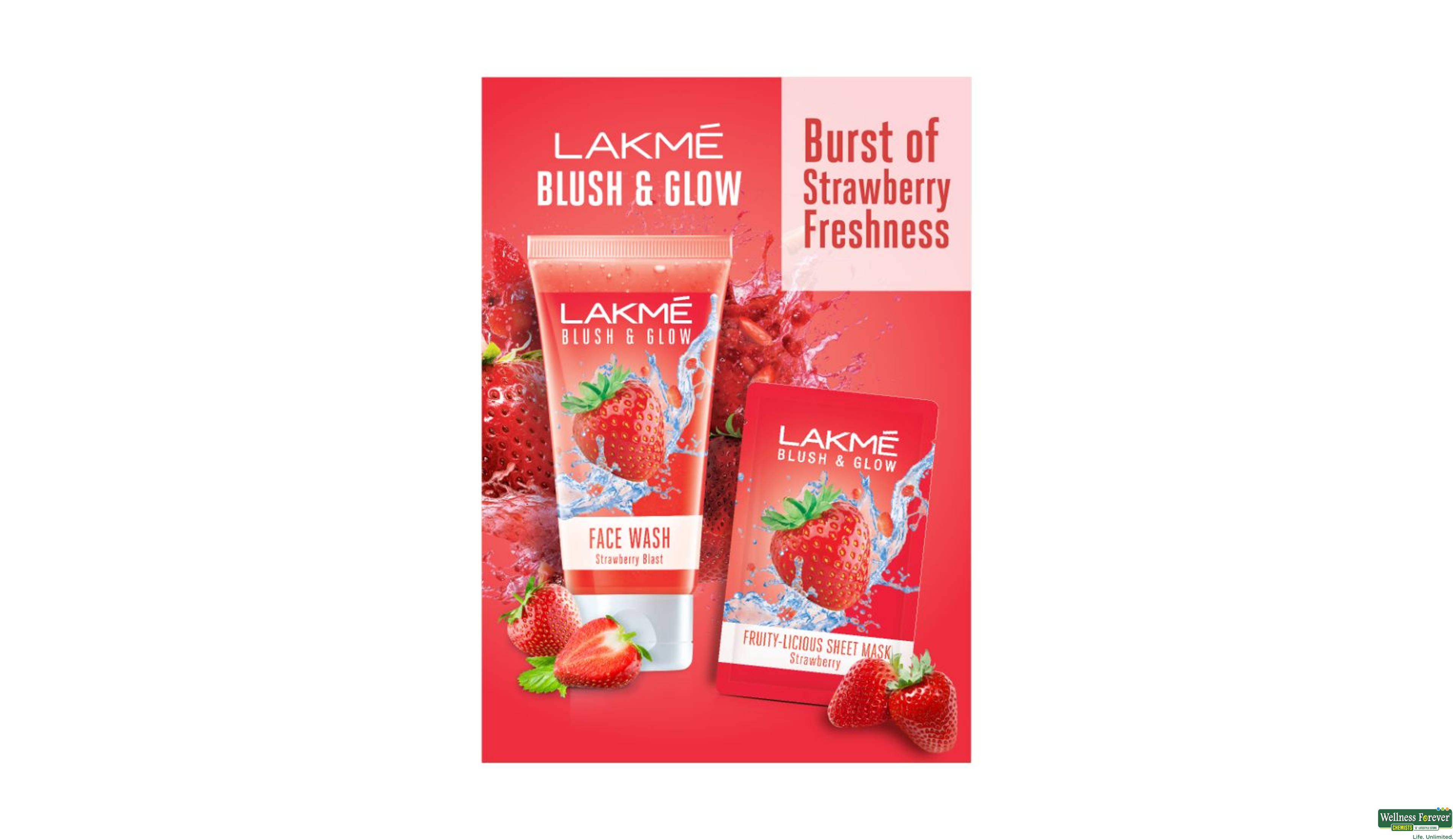 LAKME F/WASH STRAWBERRY 150GM- 3, 150GM, 