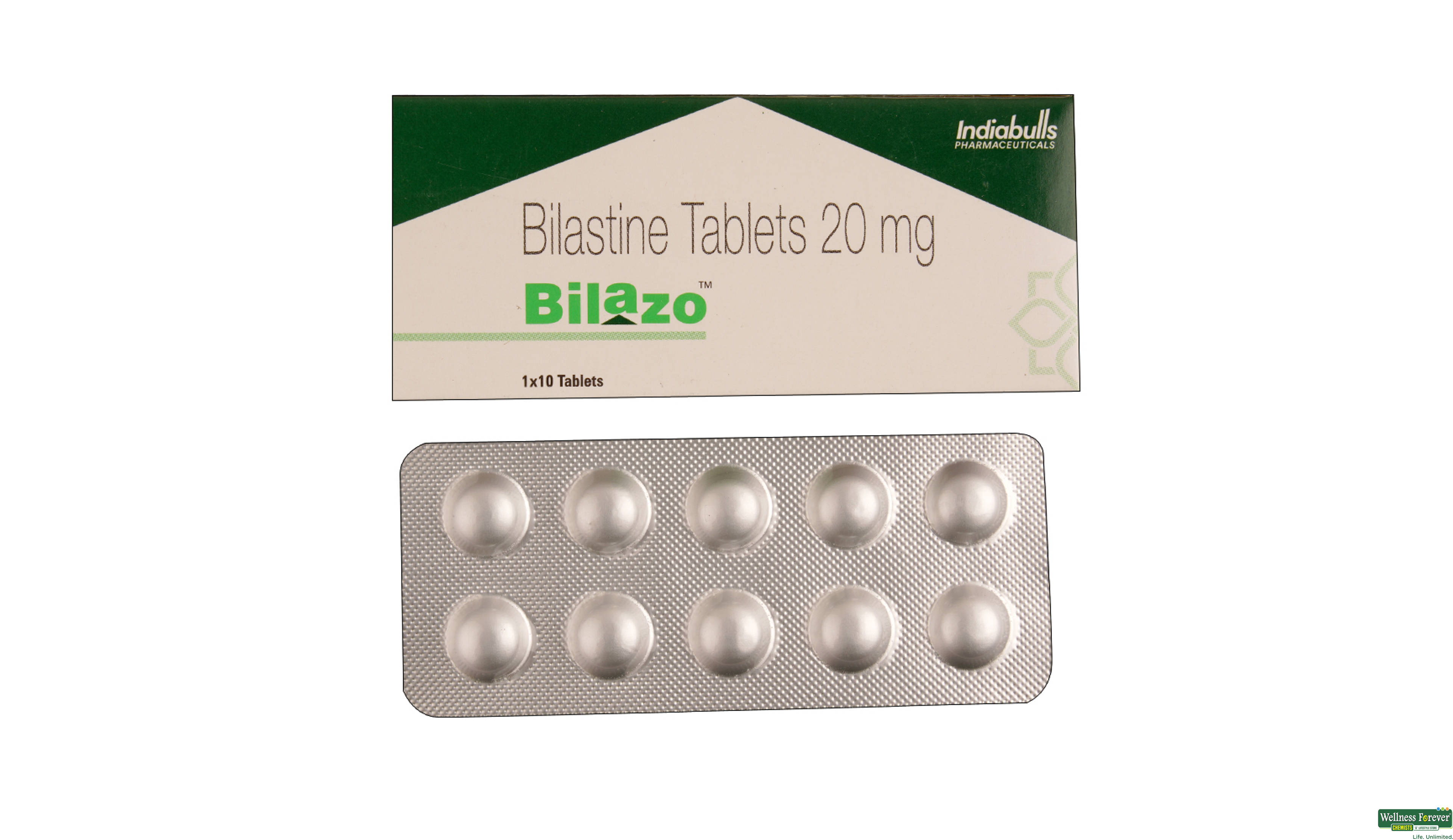 BILAZO 20MG 10TAB- 1, 10TAB, 