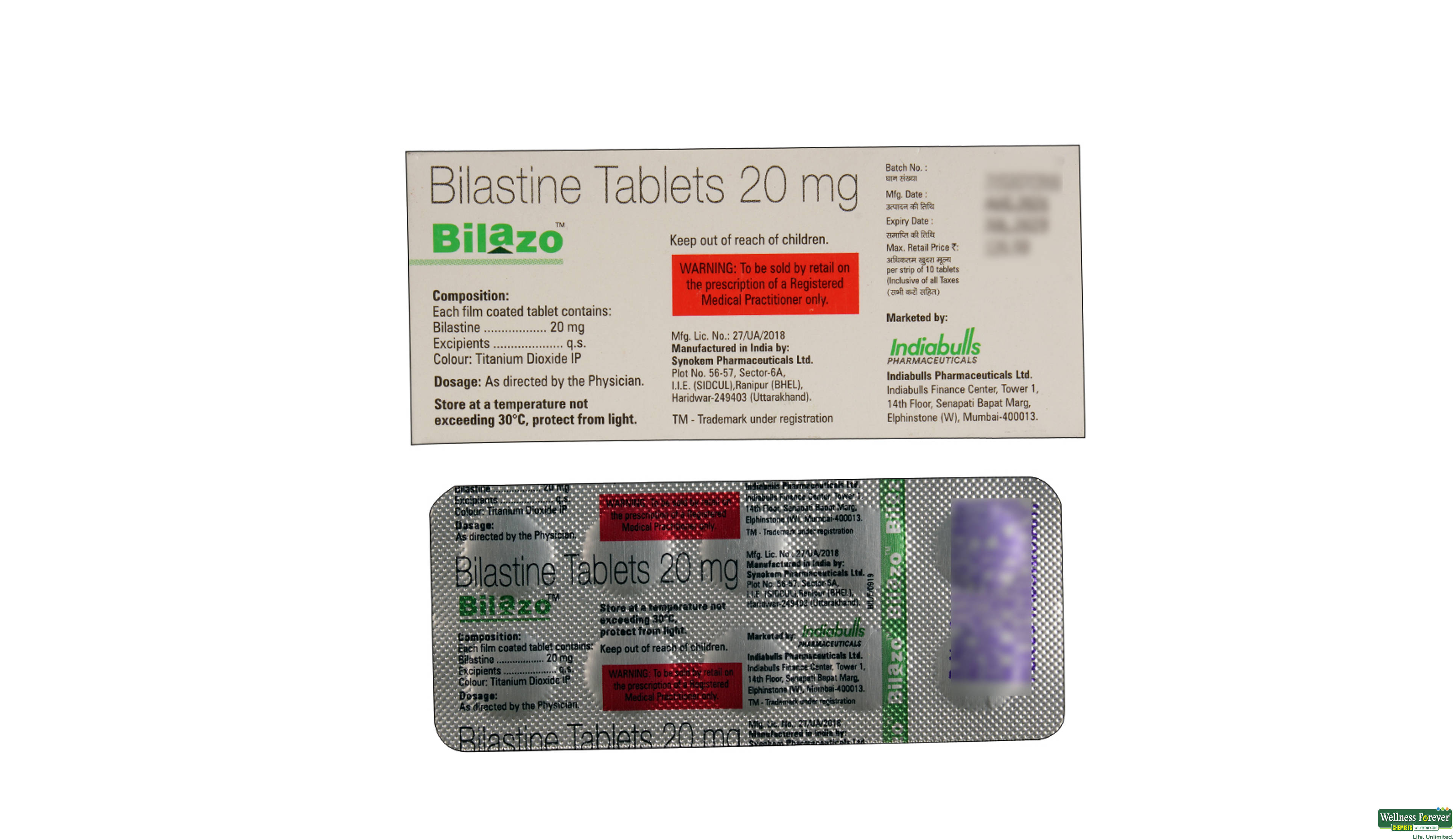 BILAZO 20MG 10TAB- 2, 10TAB, 