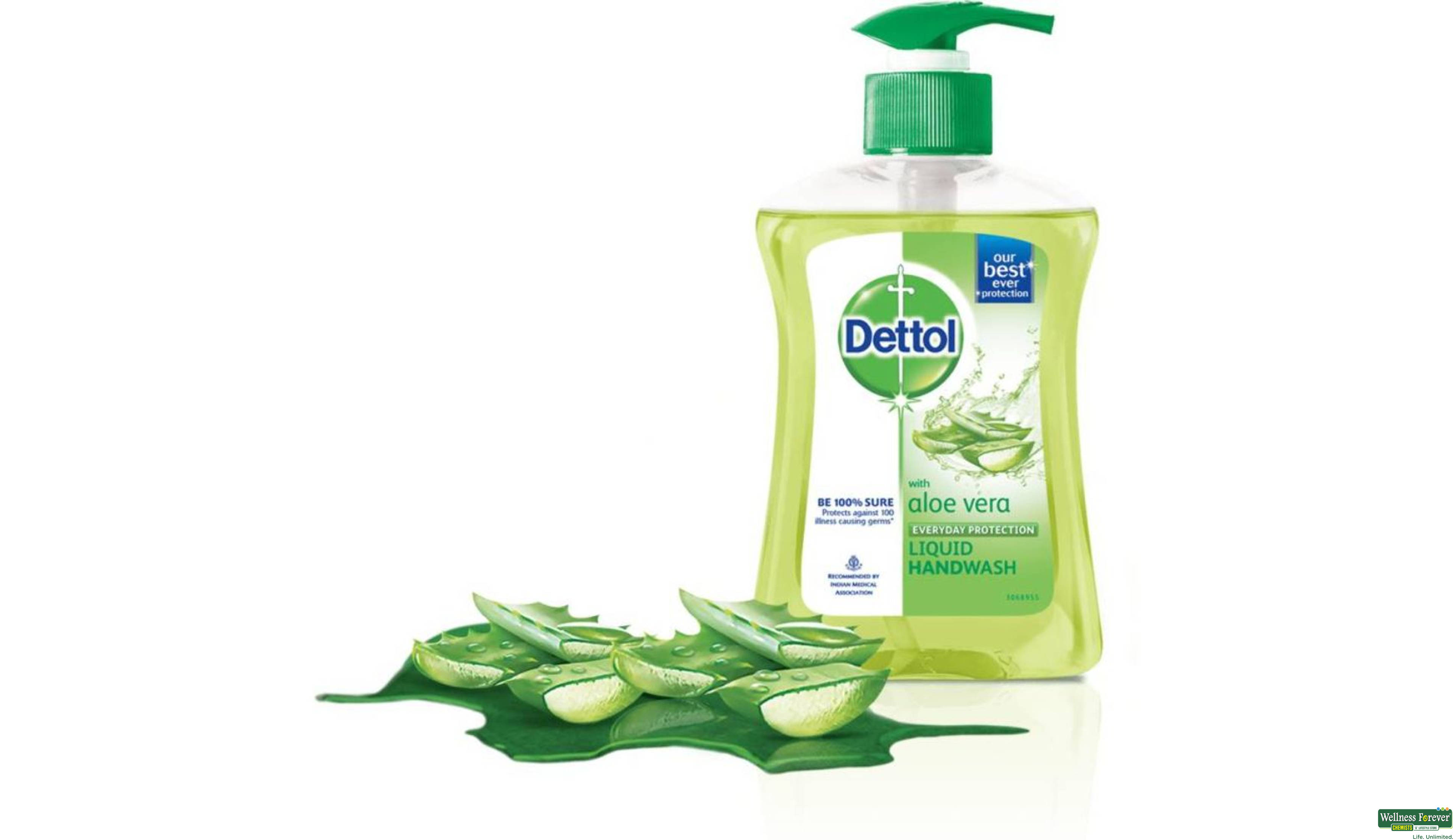 DETT H/WASH ALOE PUMP 200ML- 3, 200ML, 