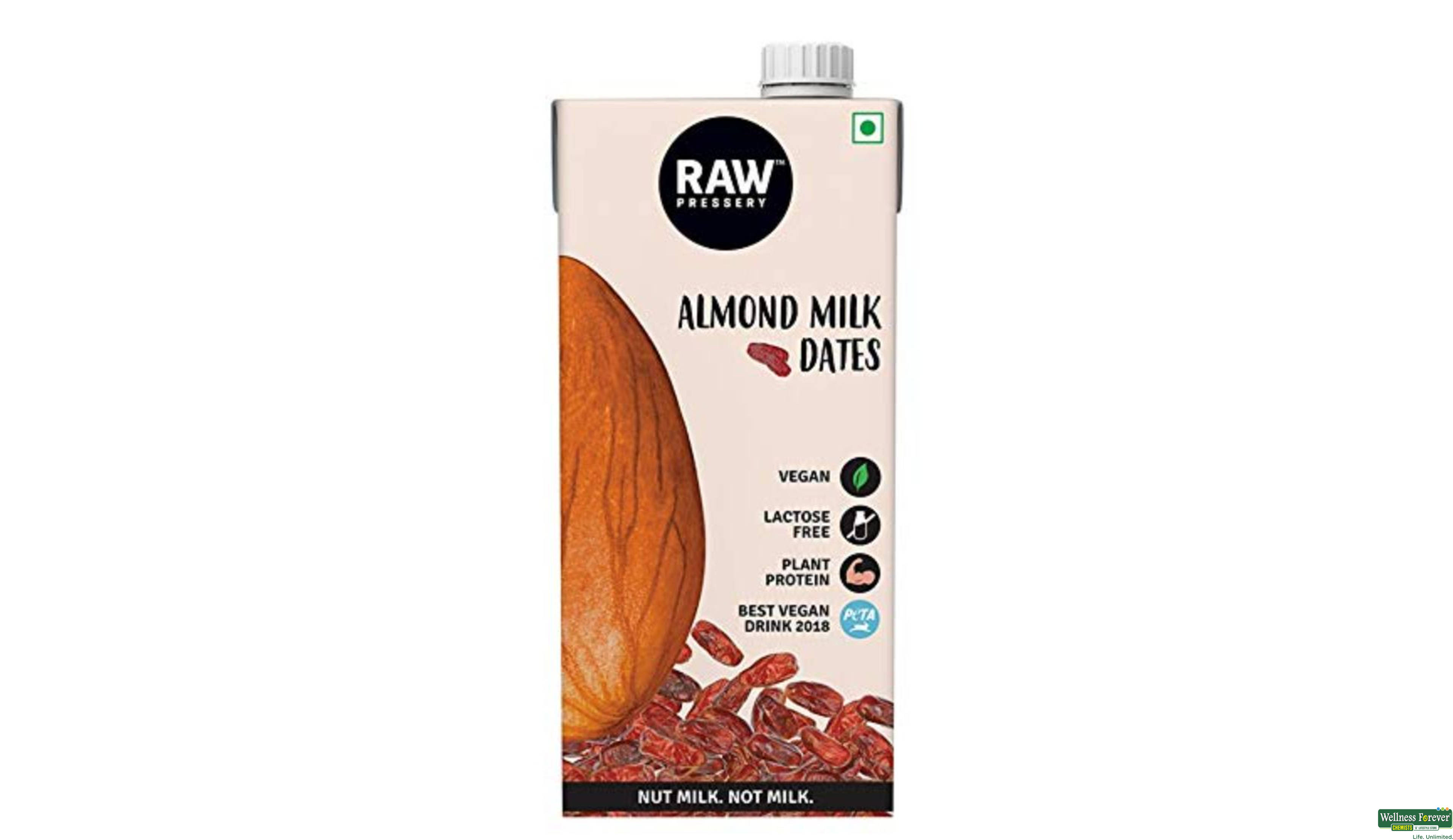 RAW PRESSERY ALMOND MILK DATE 1LTR- 1, 1LTR, null