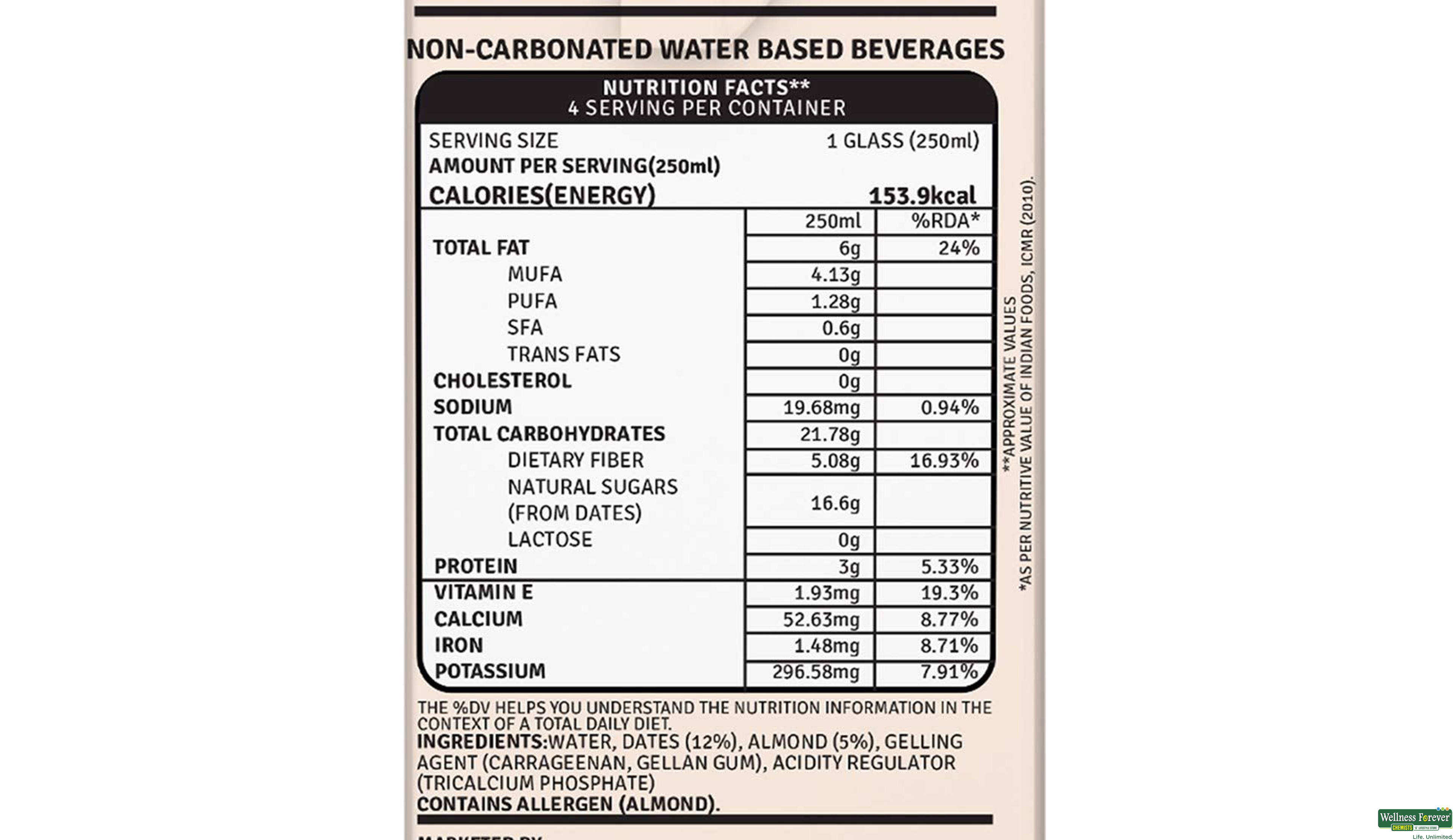 RAW PRESSERY ALMOND MILK DATE 1LTR- 2, 1LTR, null