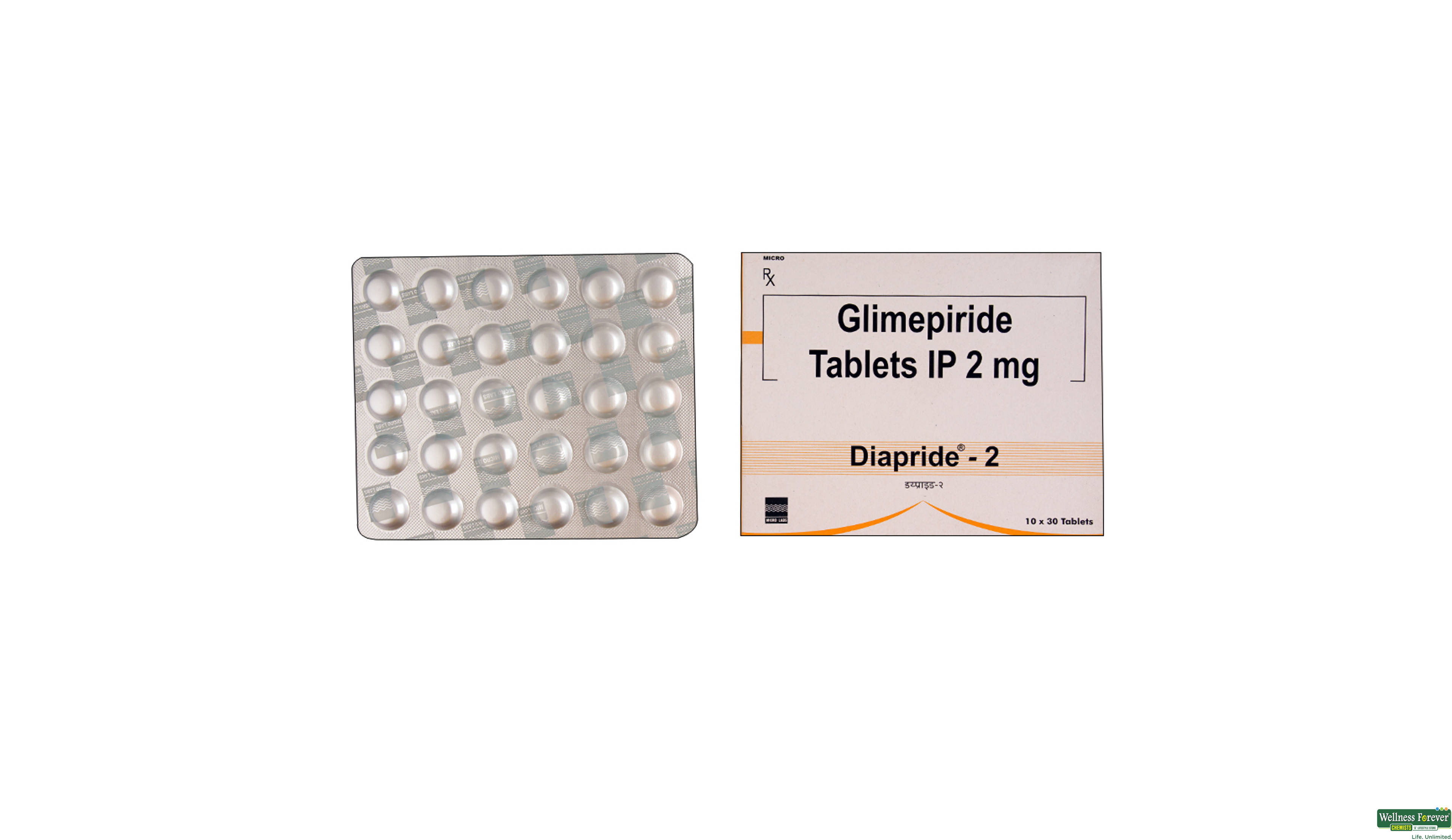 DIAPRIDE 2MG 30TAB- 1, 30TAB, 
