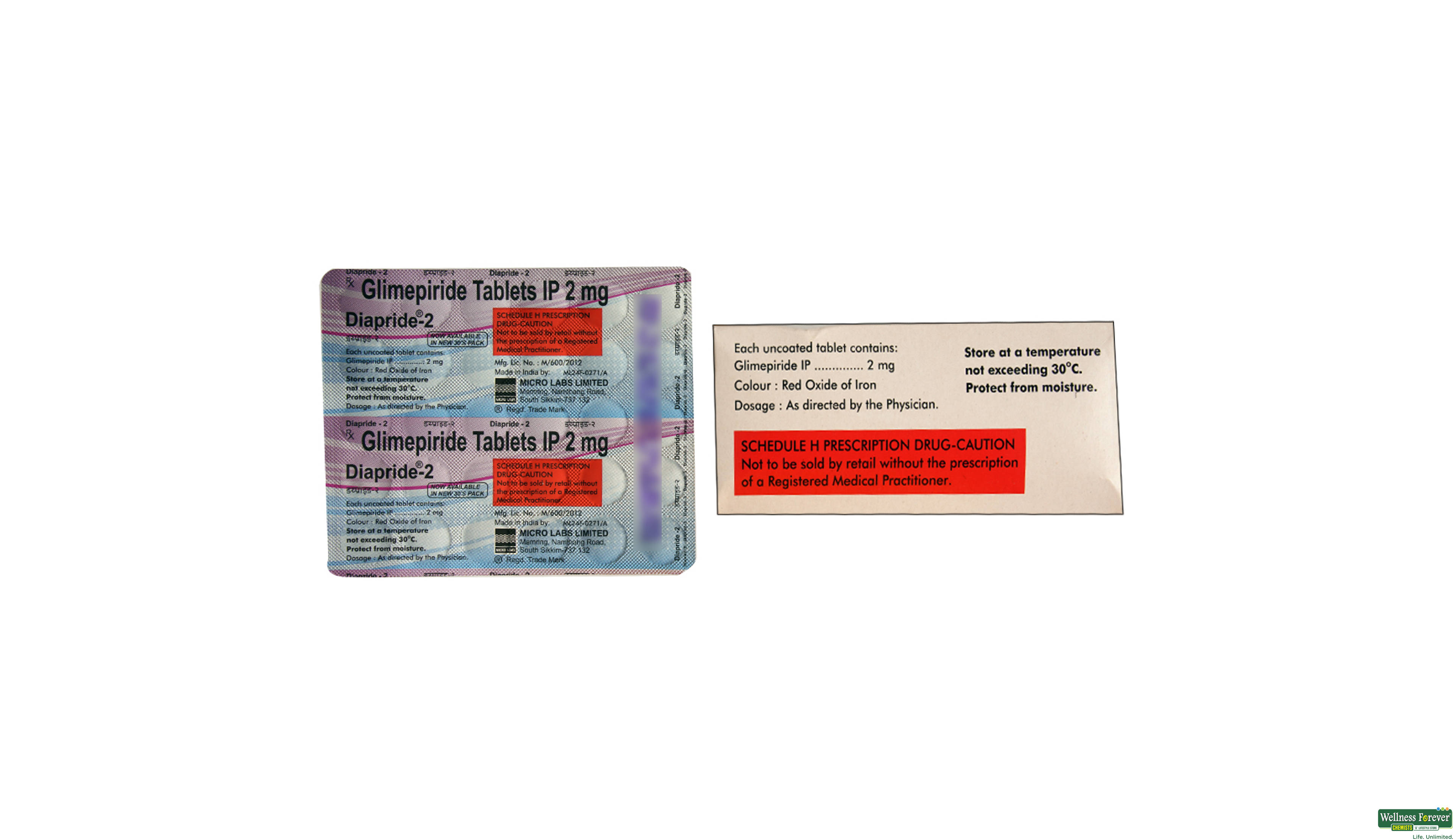 DIAPRIDE 2MG 30TAB- 2, 30TAB, 