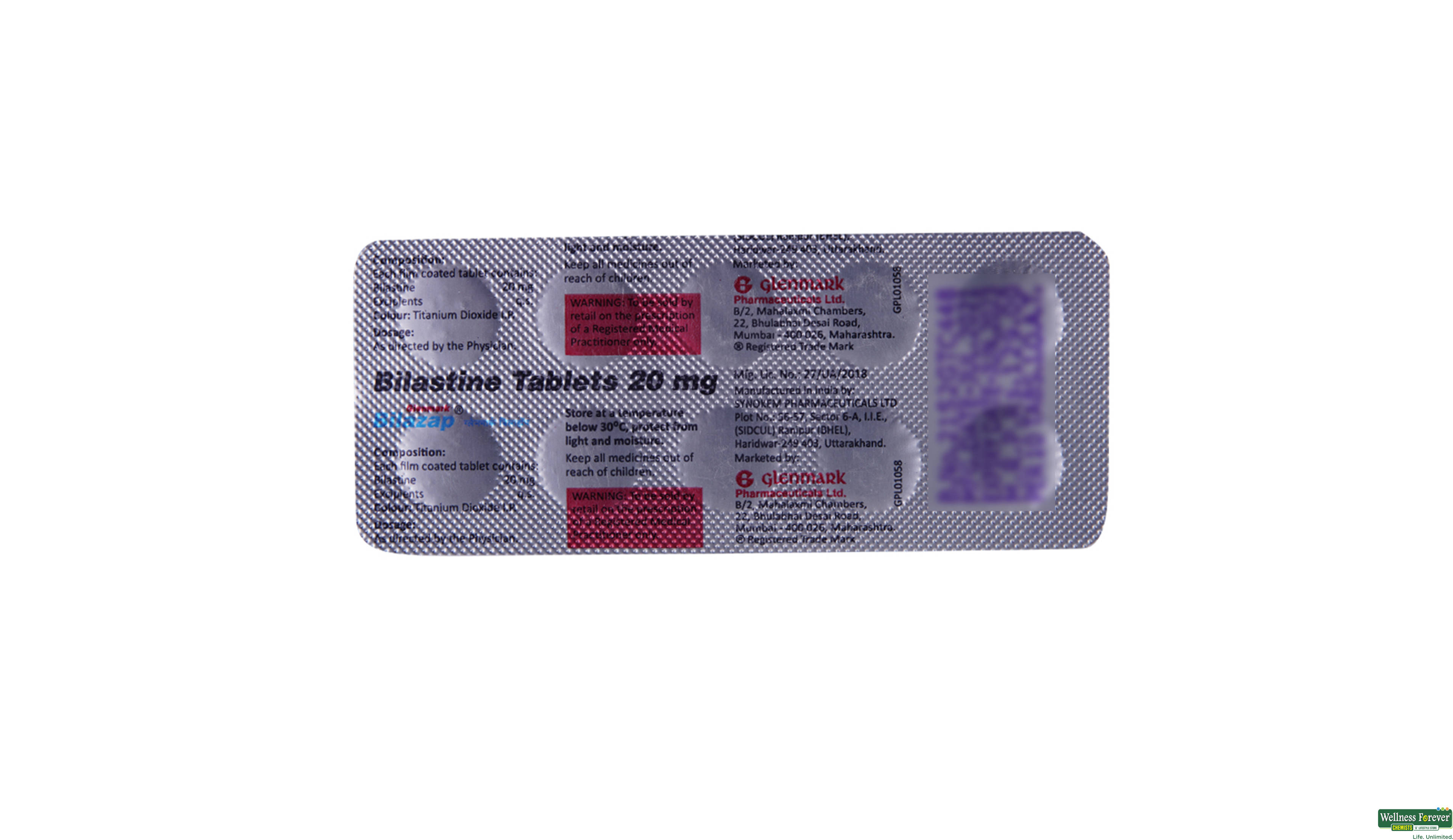 BILAZAP 20MG 10TAB- 2, 10TAB, 