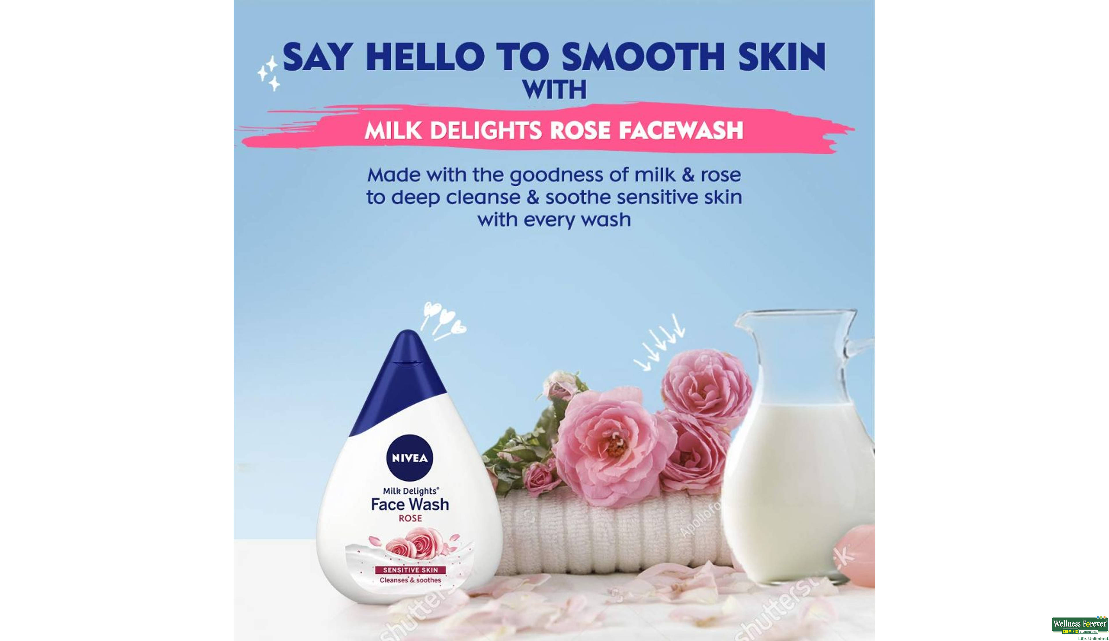 NIVEA F/WASH CARING ROSEWATER 50ML- 2, 50ML, 