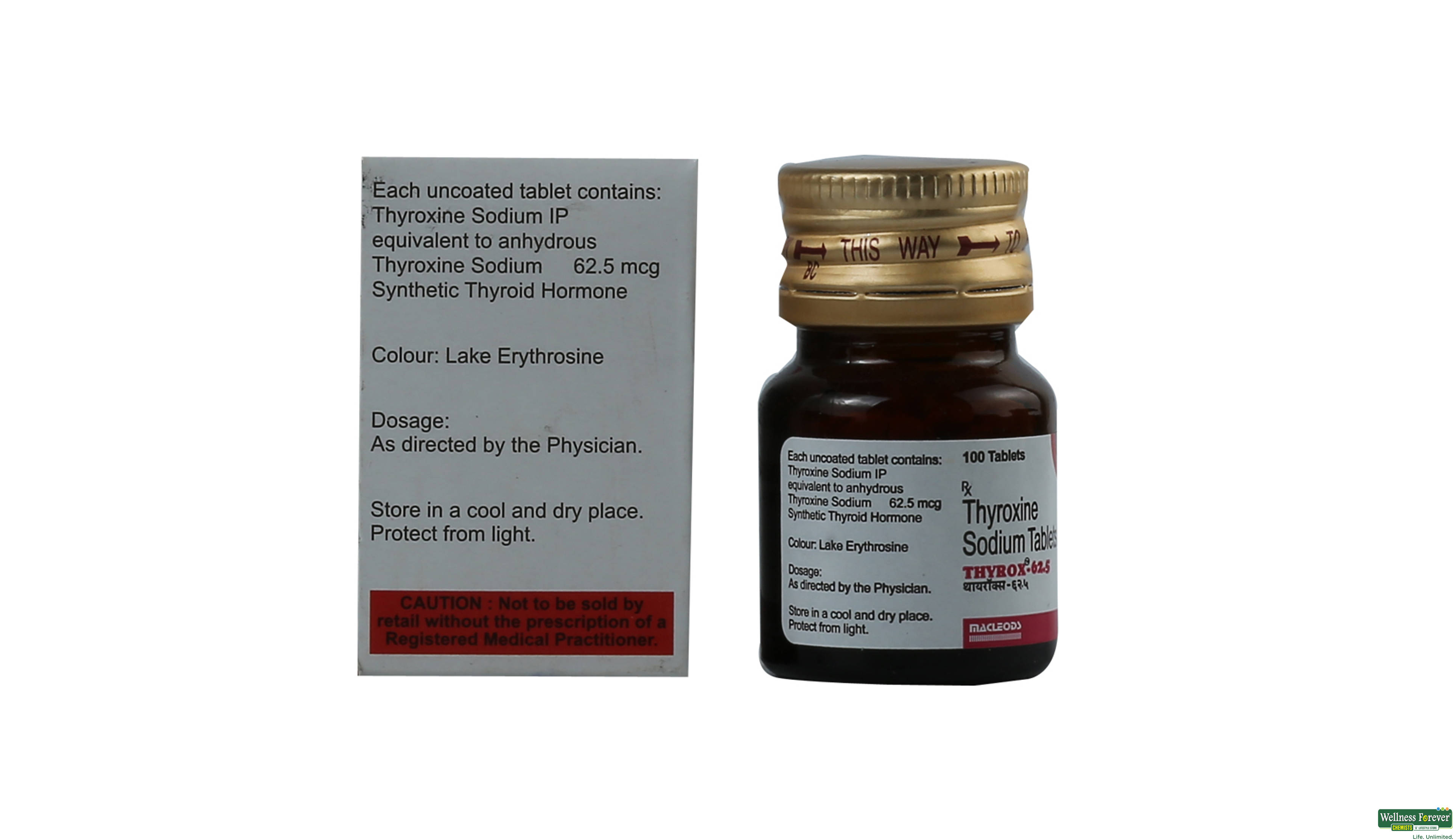 THYROX 62.5MG 100TAB- 2, 100TAB, 