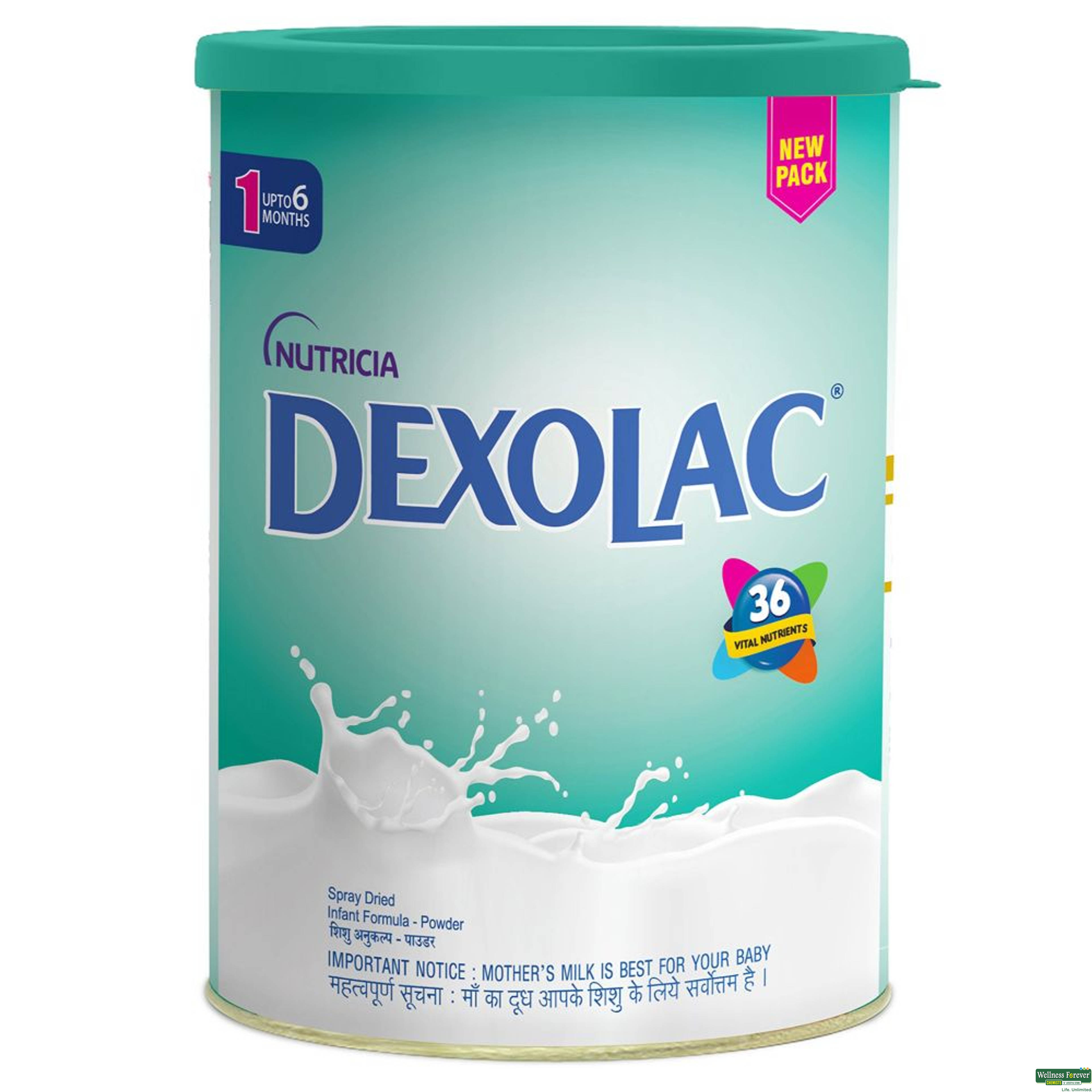 Dexolac Stage 1 Infant Formula Milk Powder Tin Pack, 400 g-image