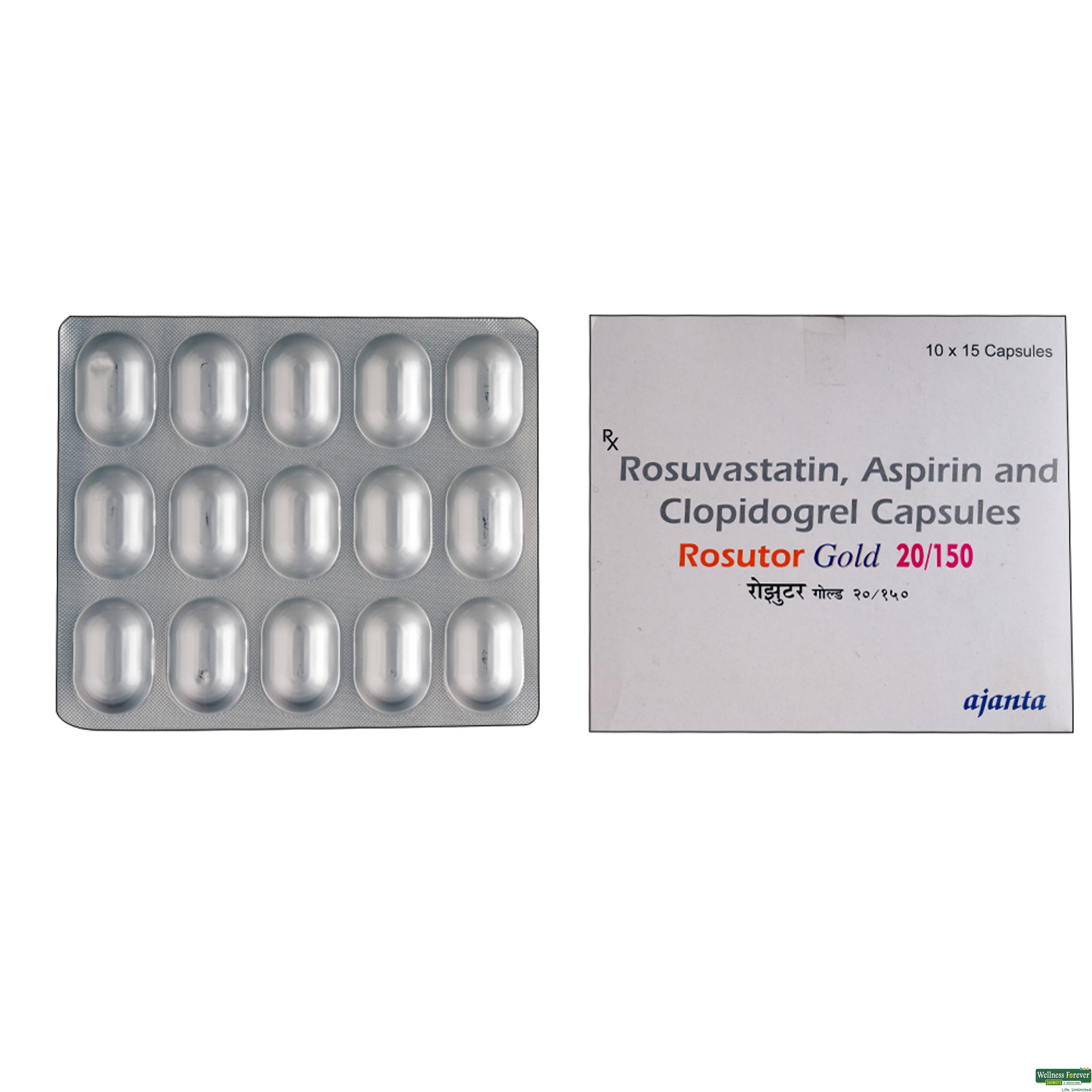 Rosutor-Gold 20/150mg 15 Capsules-image