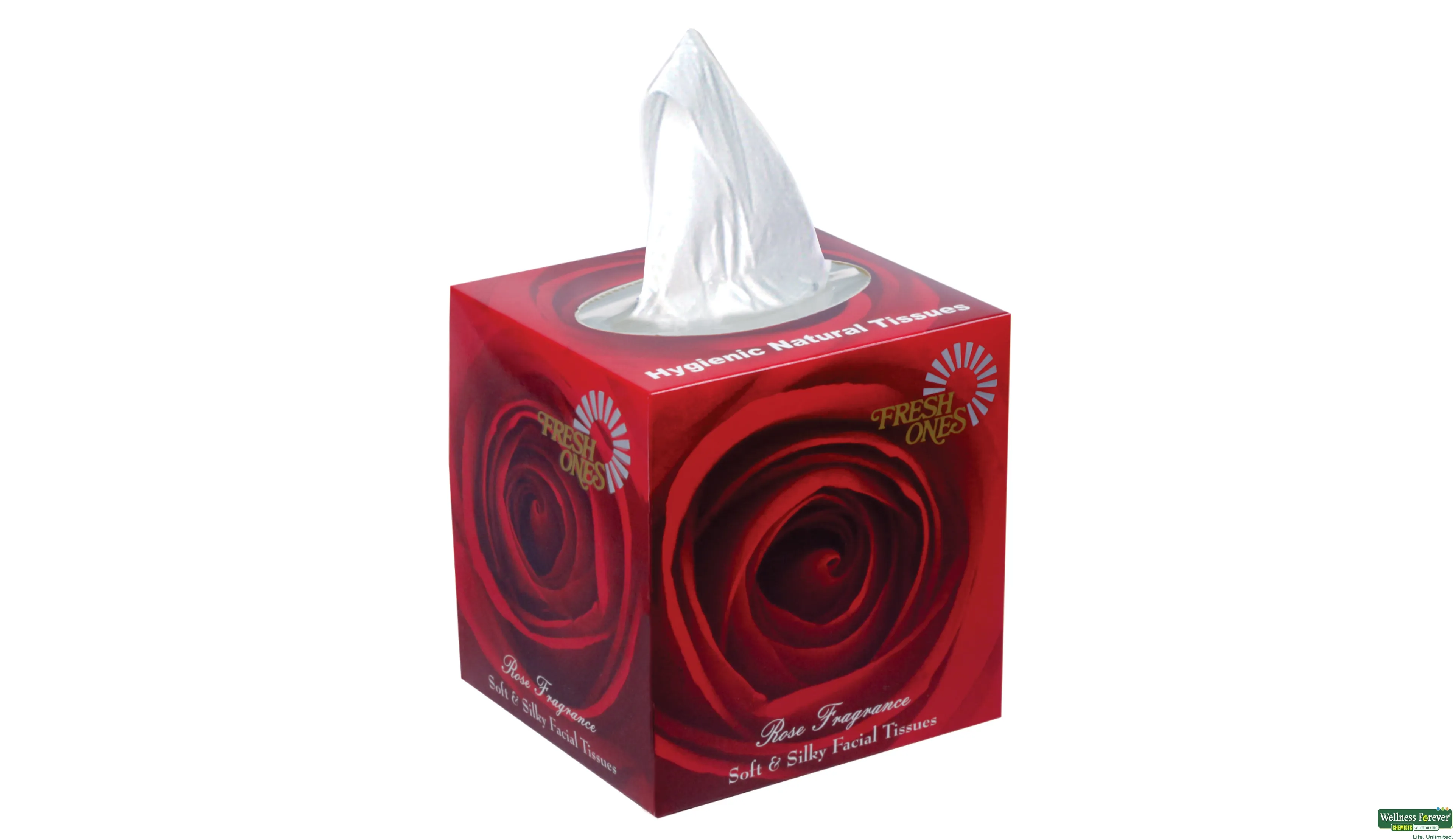 FRESH ONES TISSUE SQUARE ROSE SOFT/SILKY 1PC- 1, 1PC, 