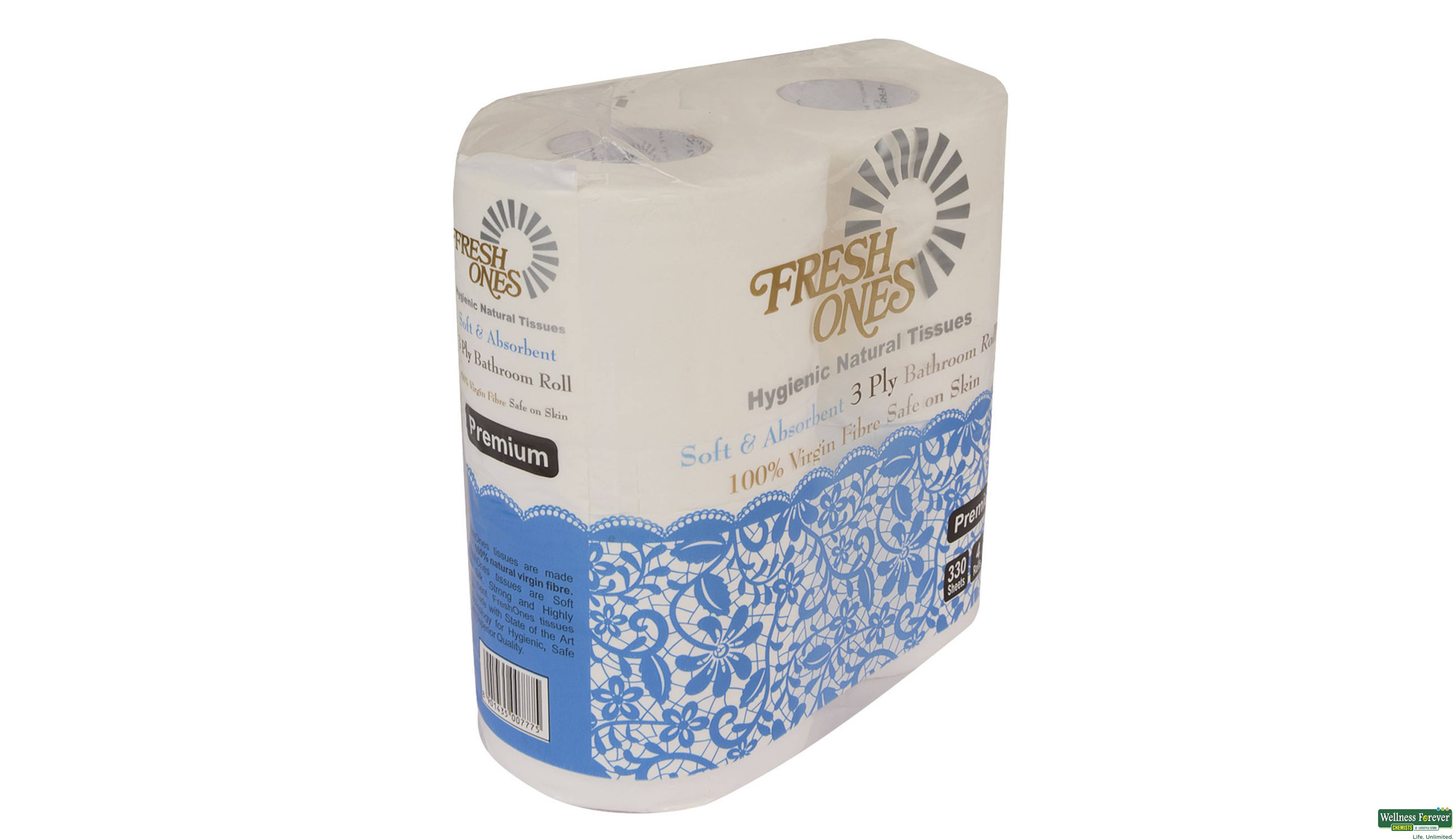 FRESH ONES BATHROOM ROLLS 4X3PLY 1PC- 2, 1PC, 