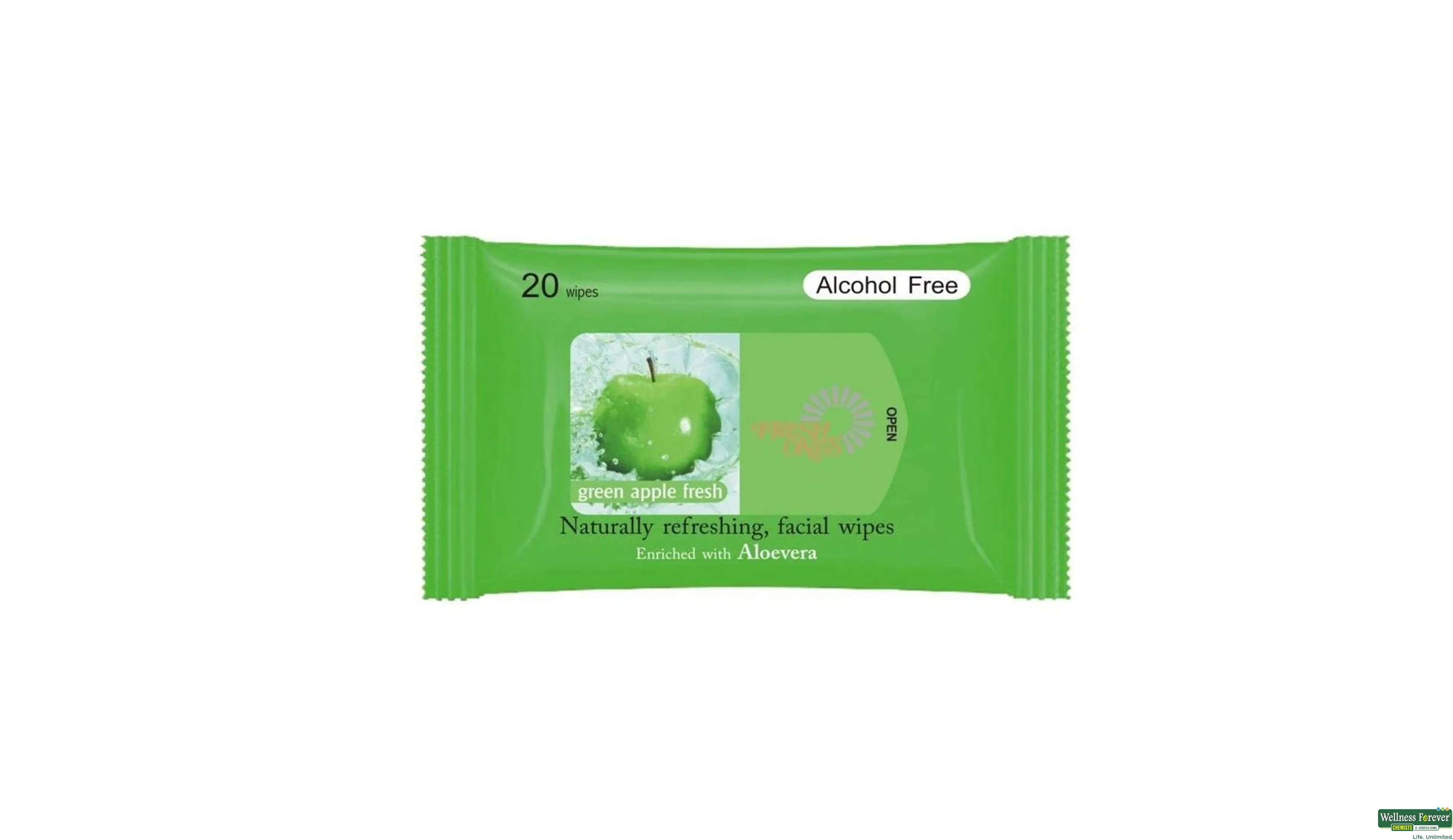 FRESH ONES WIPES REFRESHING G/APPLE 20PC- 1, 20PC, 