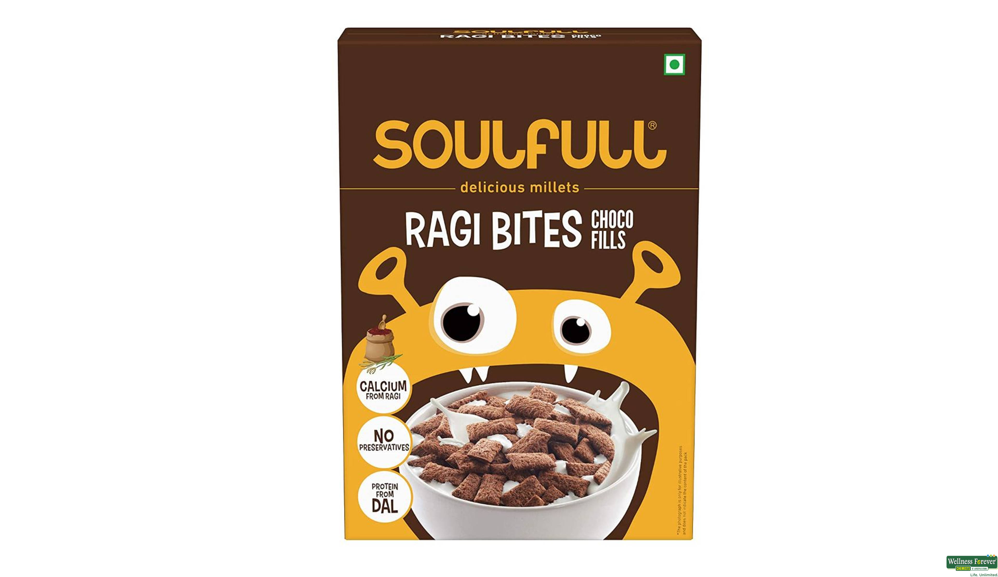 SOULFULL RAGI BITES CHOCO FILLS 250GM- 1, 250GM, null