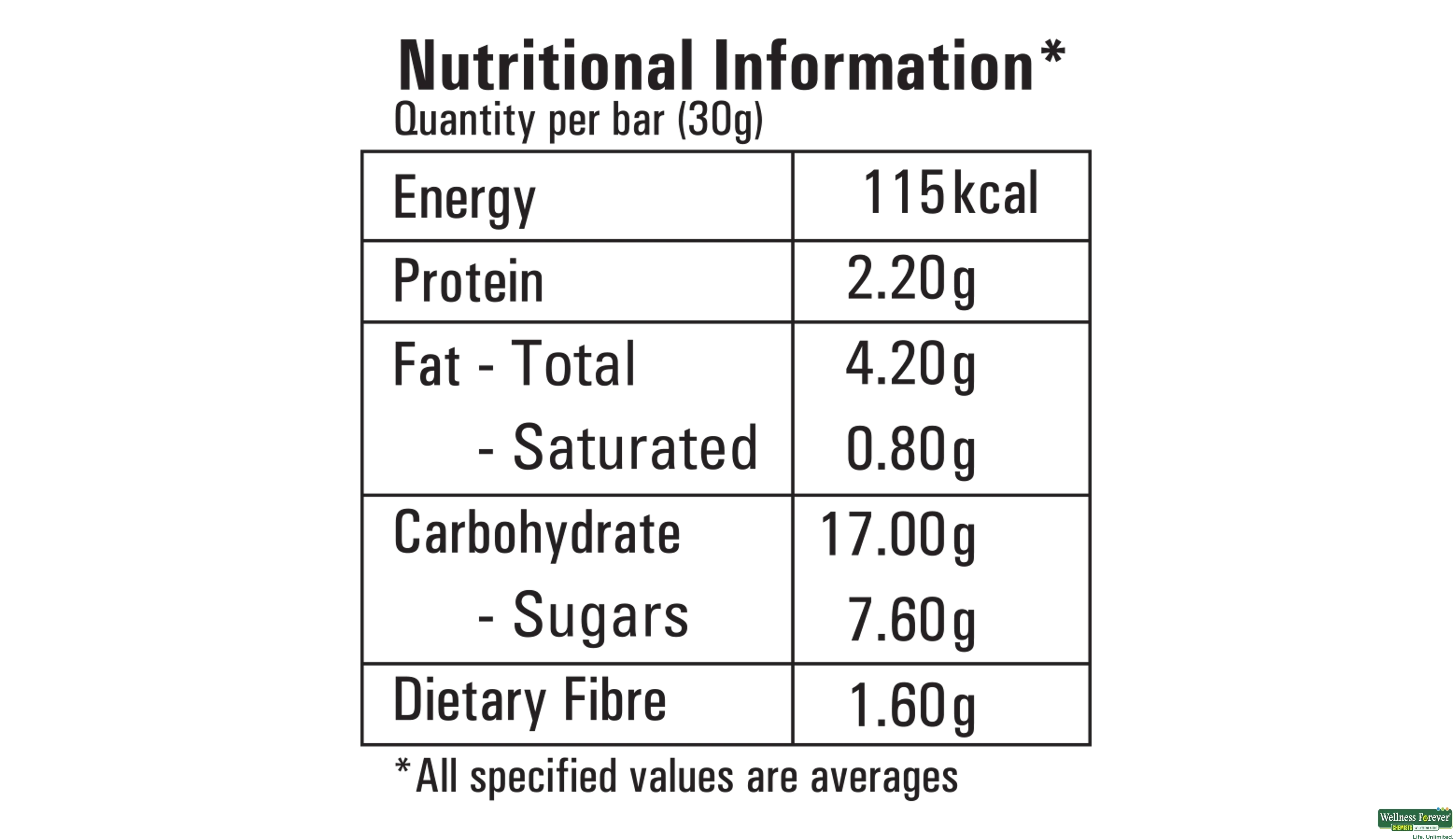 UNIBIC SNACK BAR FRUIT/NUT 30GM- 4, 30GM, null