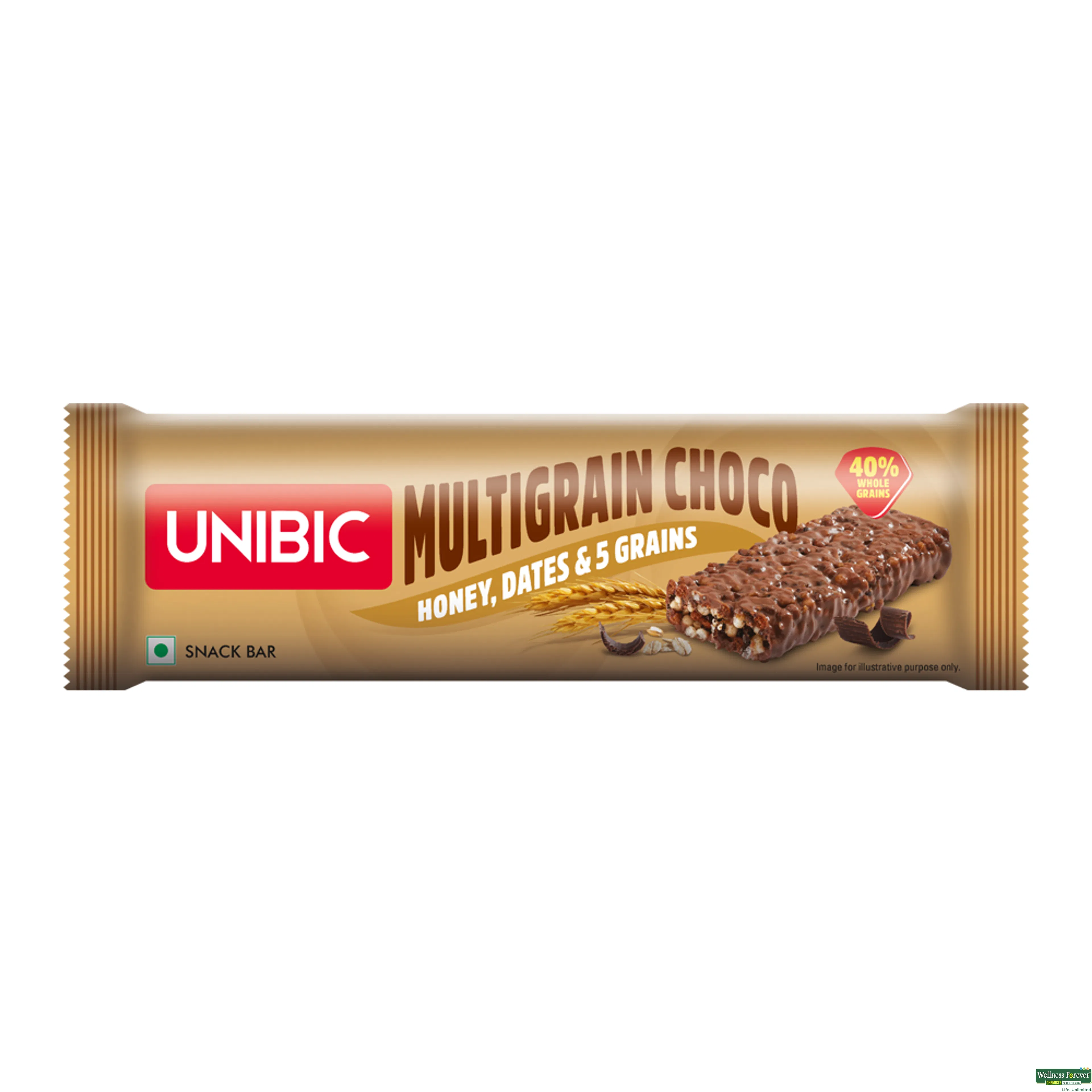 UNIBIC SNACK BAR MULTIGRAIN CHOCO 30GM-image