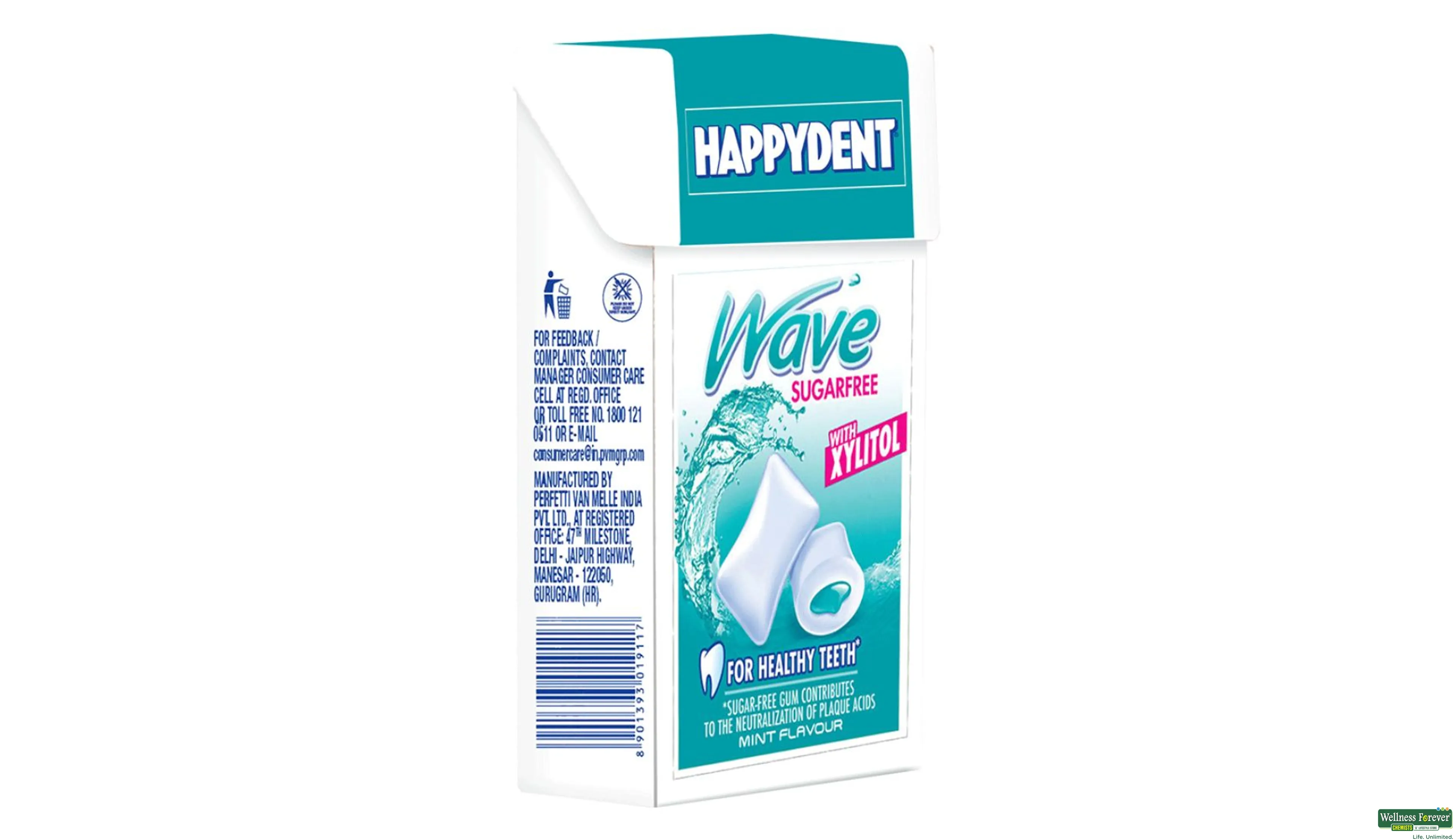 HAPPYDENT CHEW GUM S/F WAVE XYLST 17GM- 3, 17GM, null