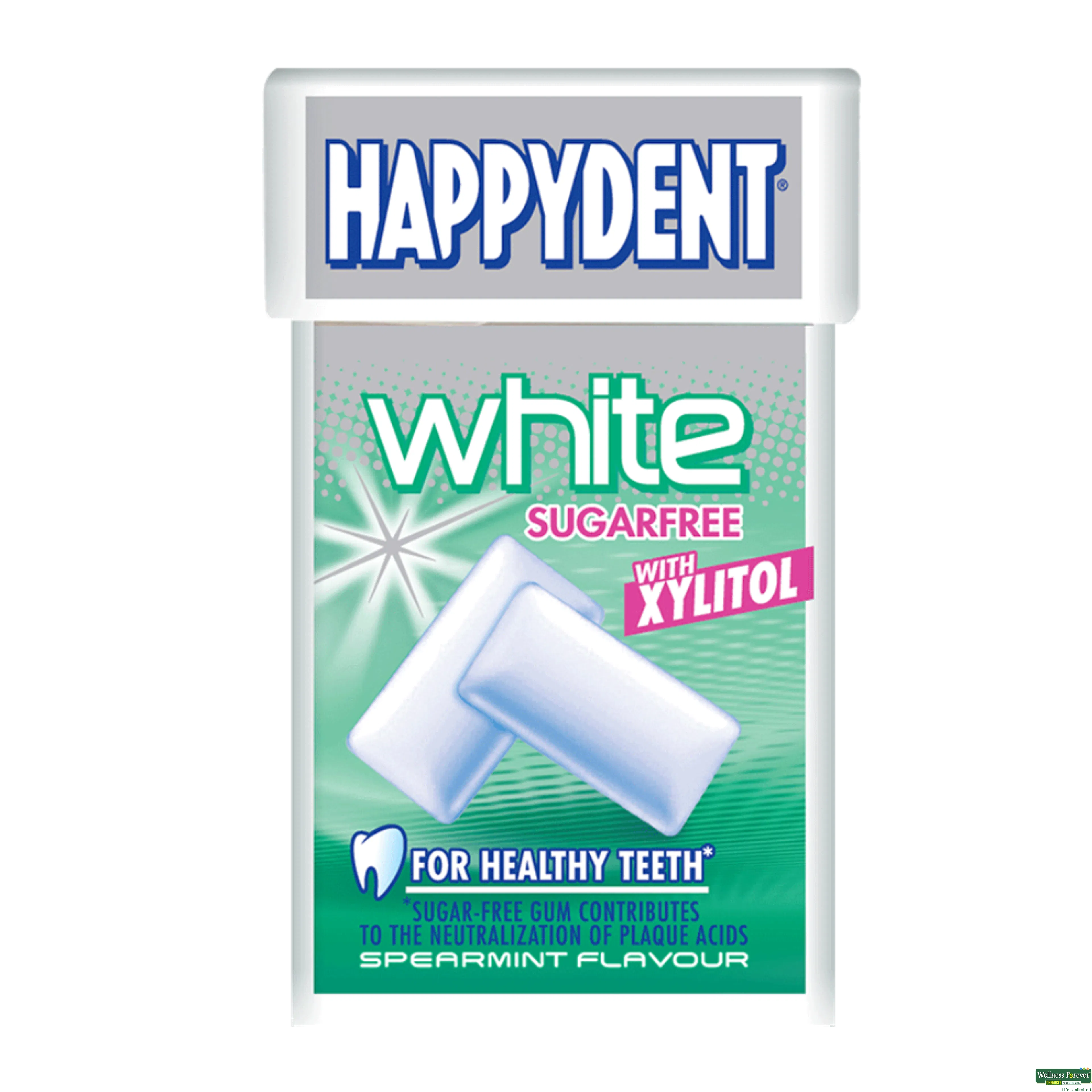 HAPPYDENT CHEW GUM S/F WHTE XYLST 16.5GM-image