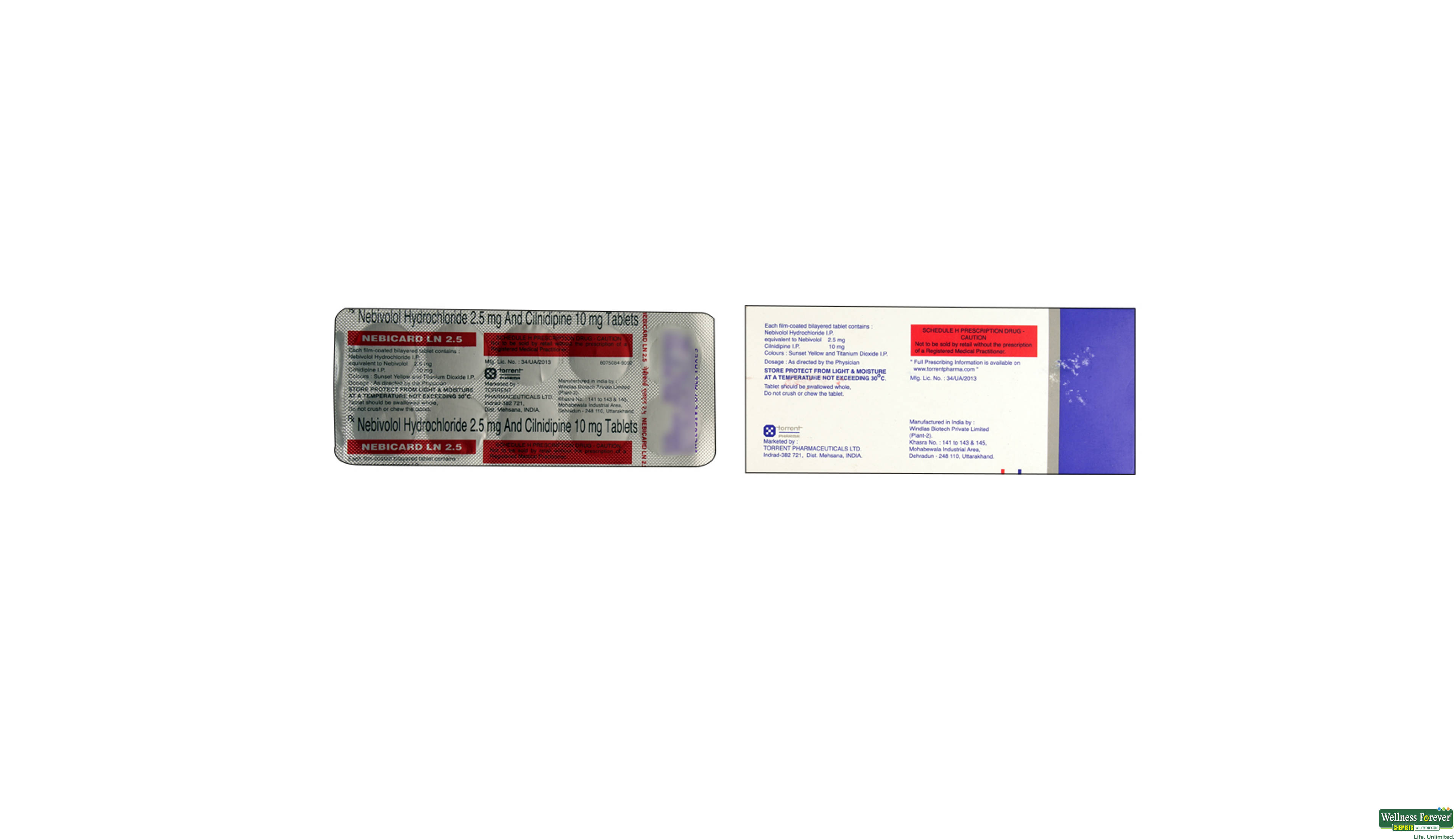 NEBICARD-LN 2.5MG 10TAB- 2, 10TAB, 