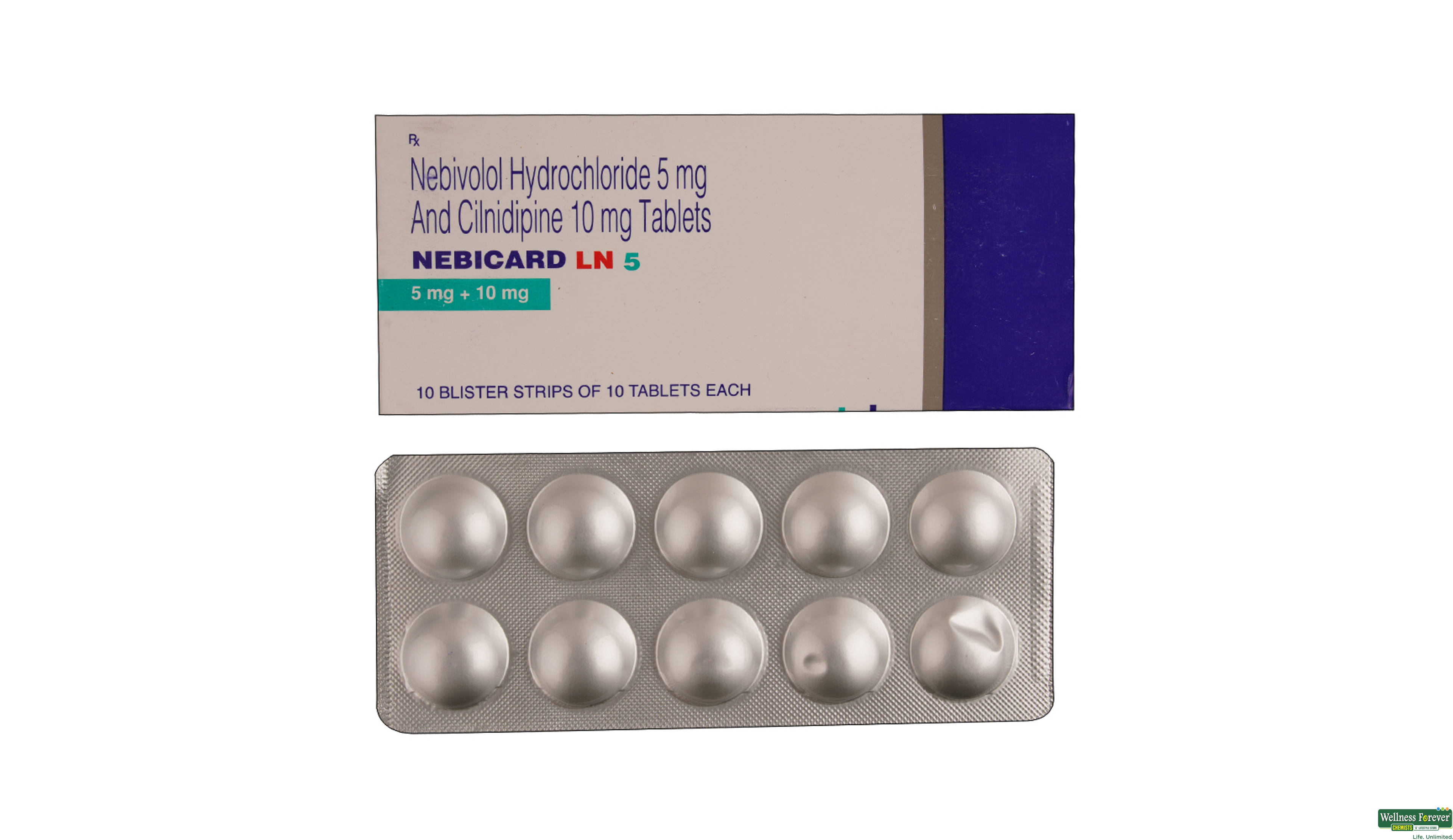 NEBICARD-LN 5MG 10TAB- 1, 10TAB, 