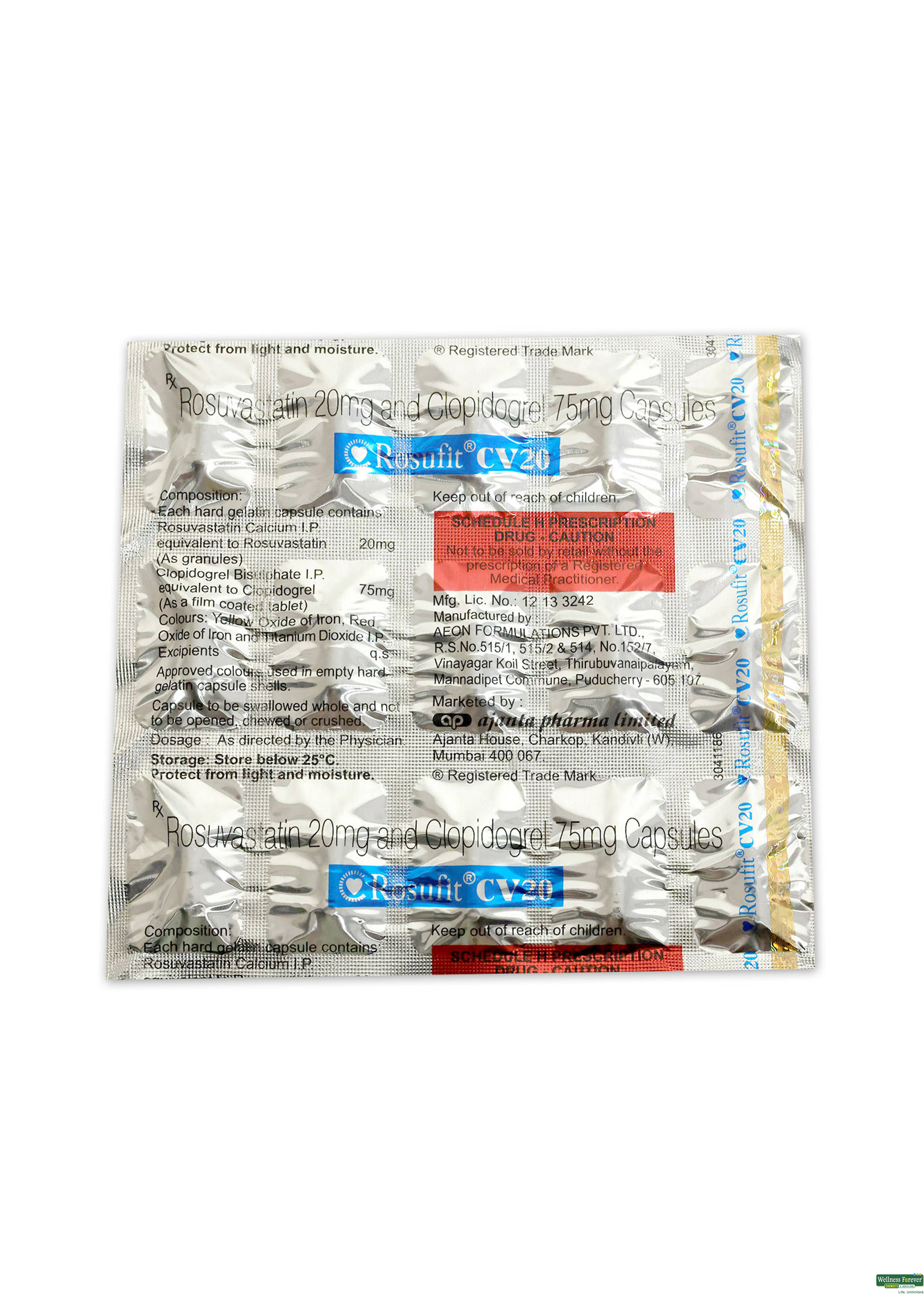 Rosufit-CV 20mg 15 Capsules-image